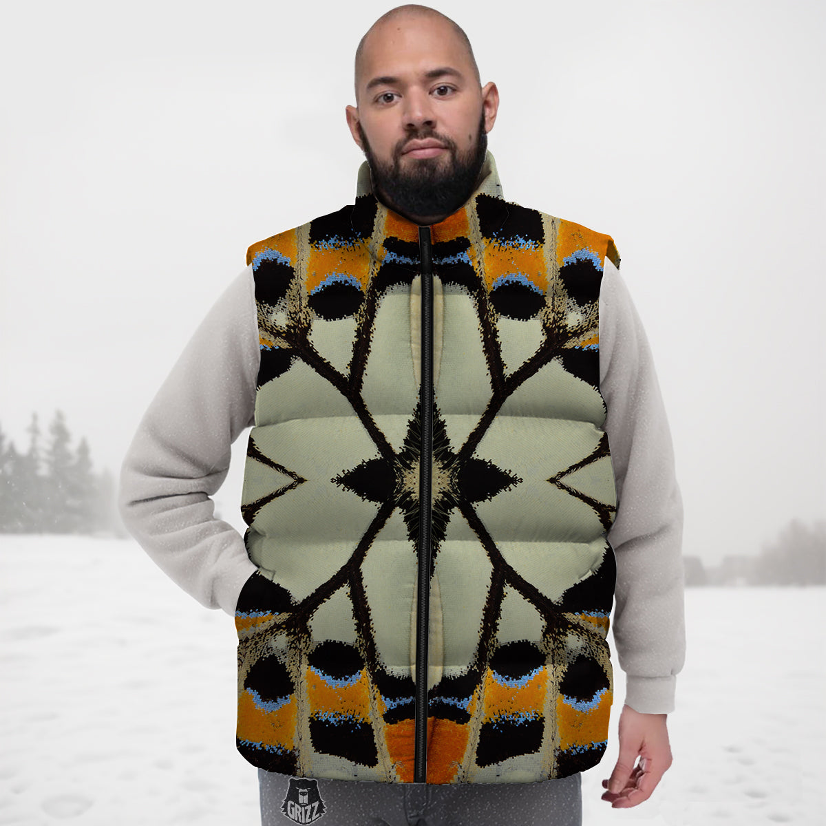 Dog Pomeranian Print Pattern Down Vest