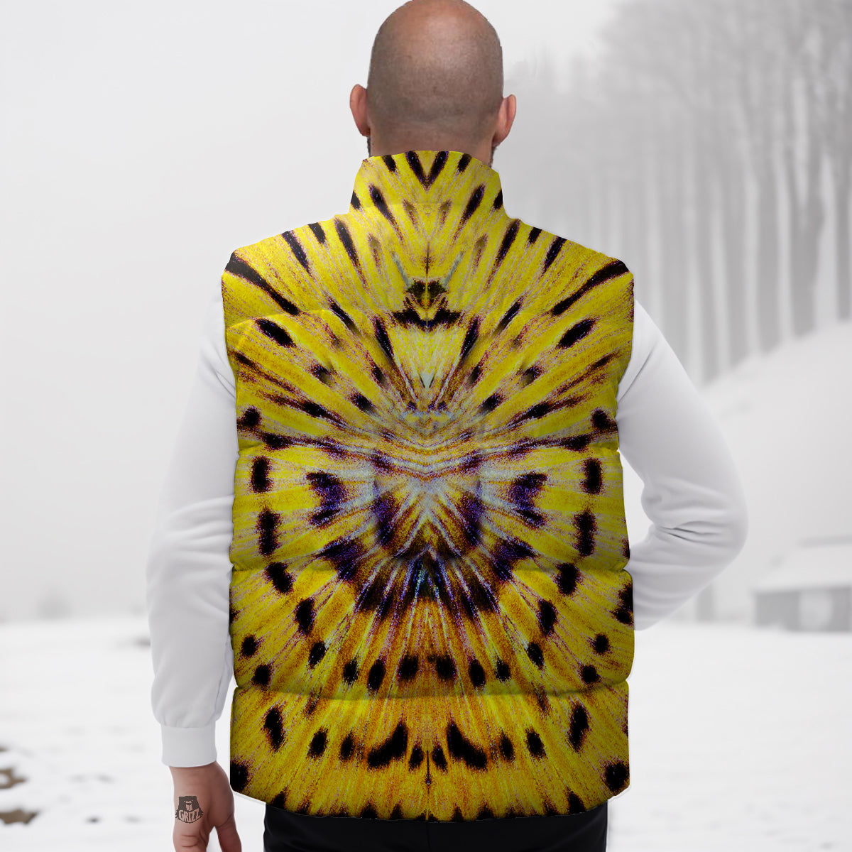Dog Poodle Print Pattern Down Vest