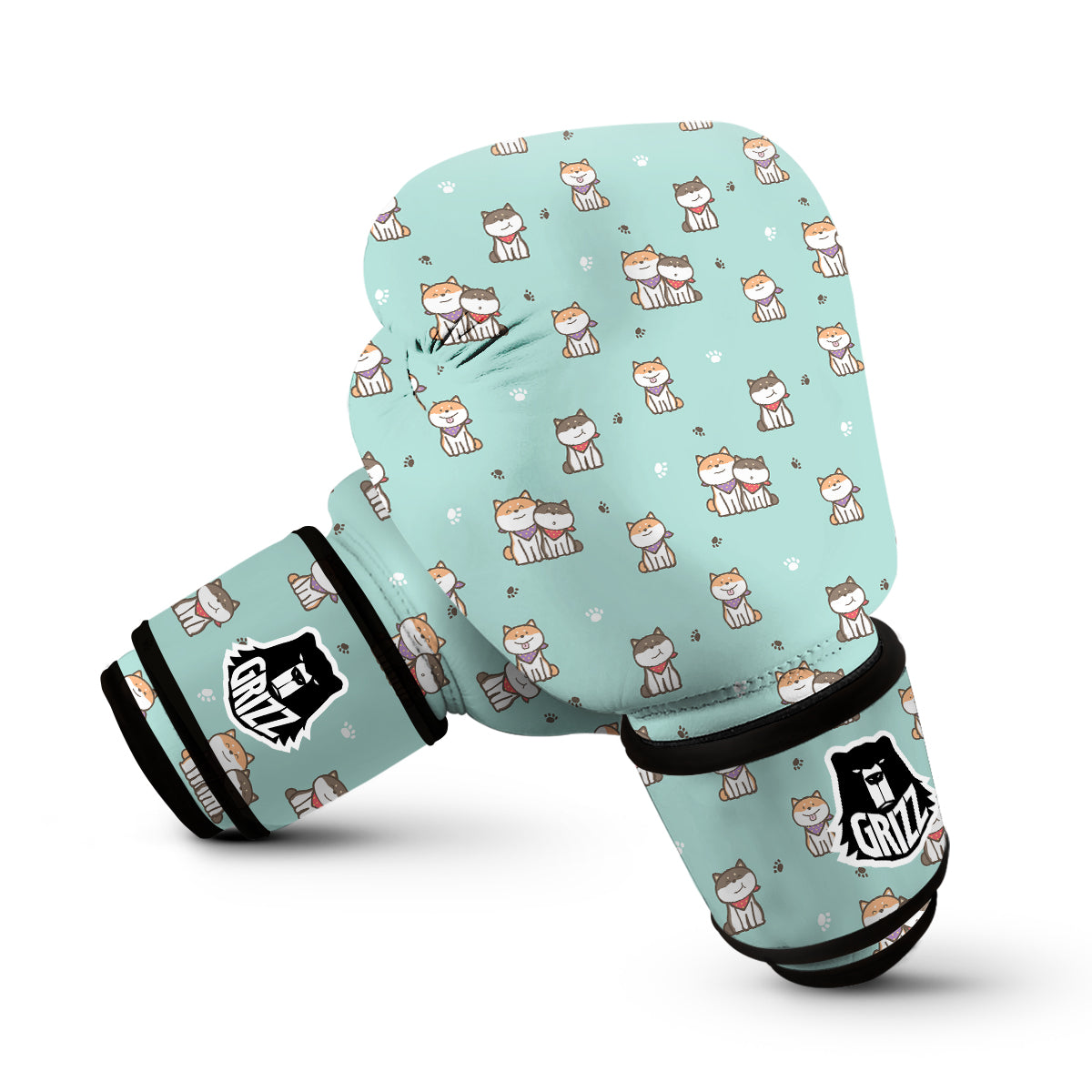 Dog Pupppy Shiba Inu Pattern Print Boxing Gloves-grizzshop