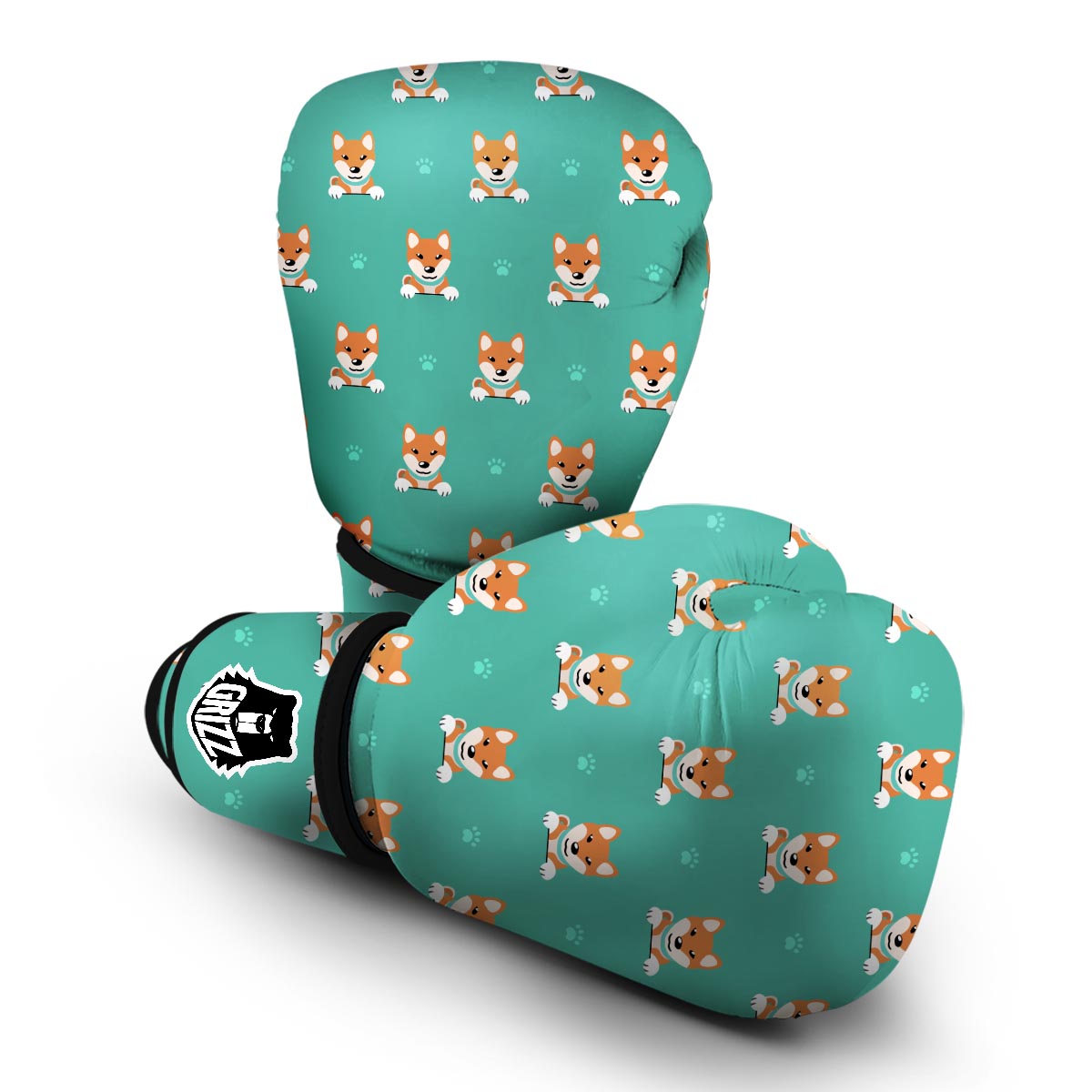 Dog Pupppy Shiba Inu Print Pattern Boxing Gloves-grizzshop