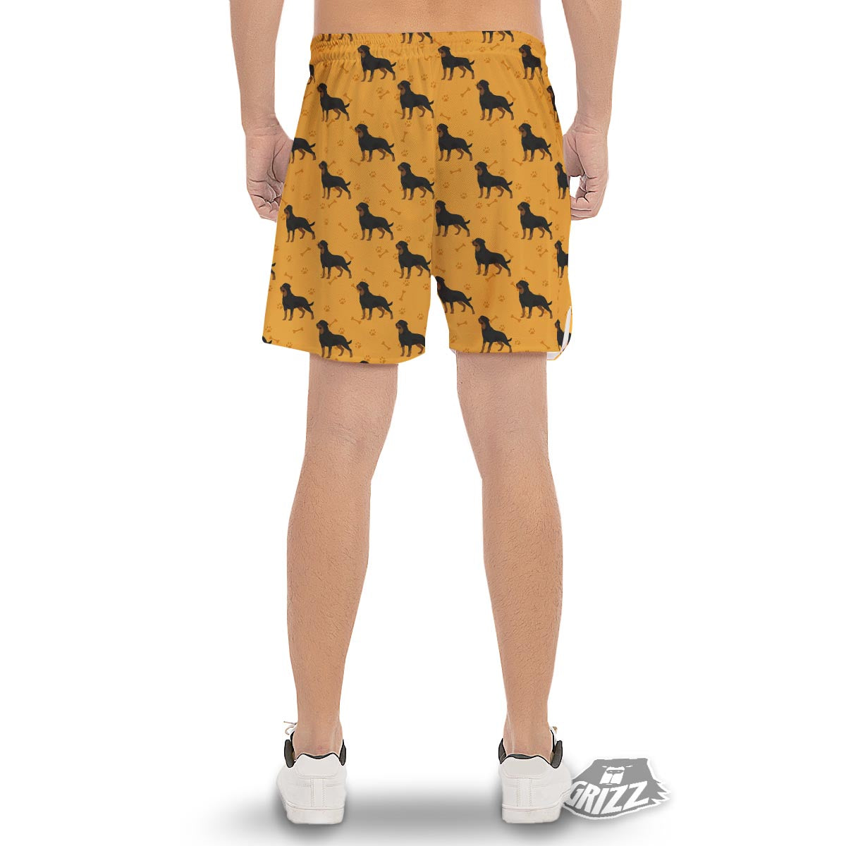 Dog Rottweiler Print Pattern Men's Gym Shorts-grizzshop