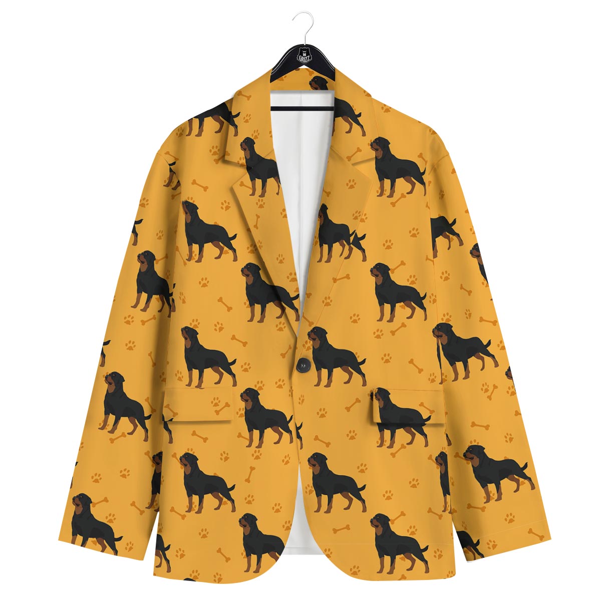 Dog Rottweiler Print Pattern Men's Sport Coat-grizzshop