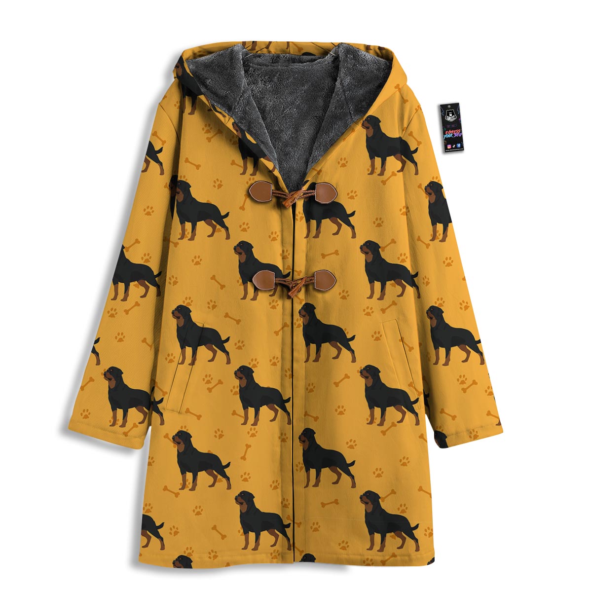 Dog Rottweiler Print Pattern Men's Windbreaker Jacket-grizzshop