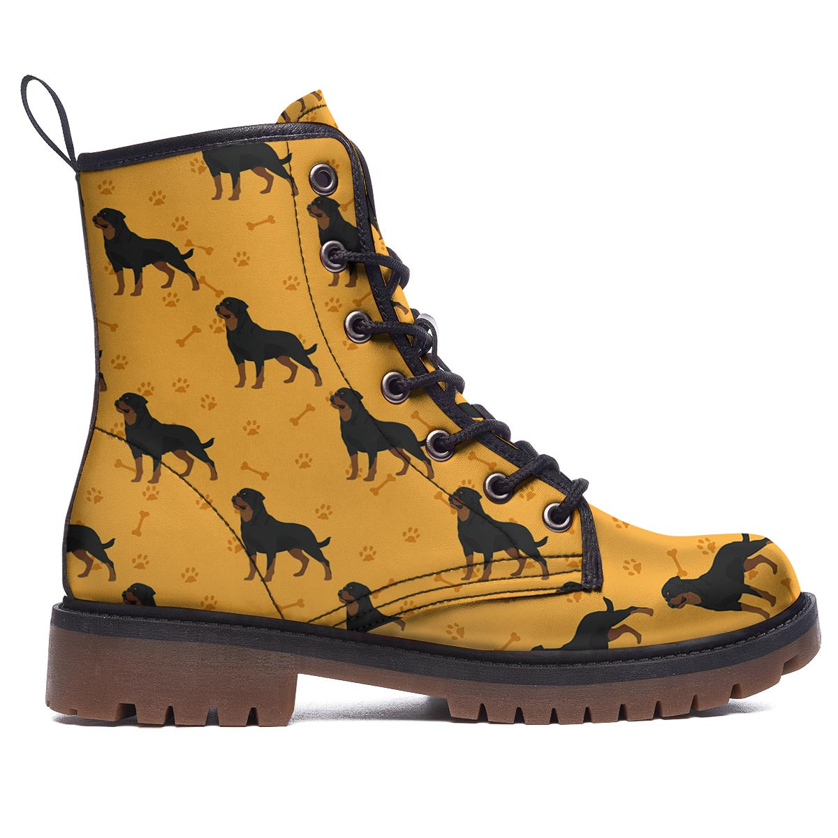 Dog Rottweiler Print Pattern Work Boots-grizzshop
