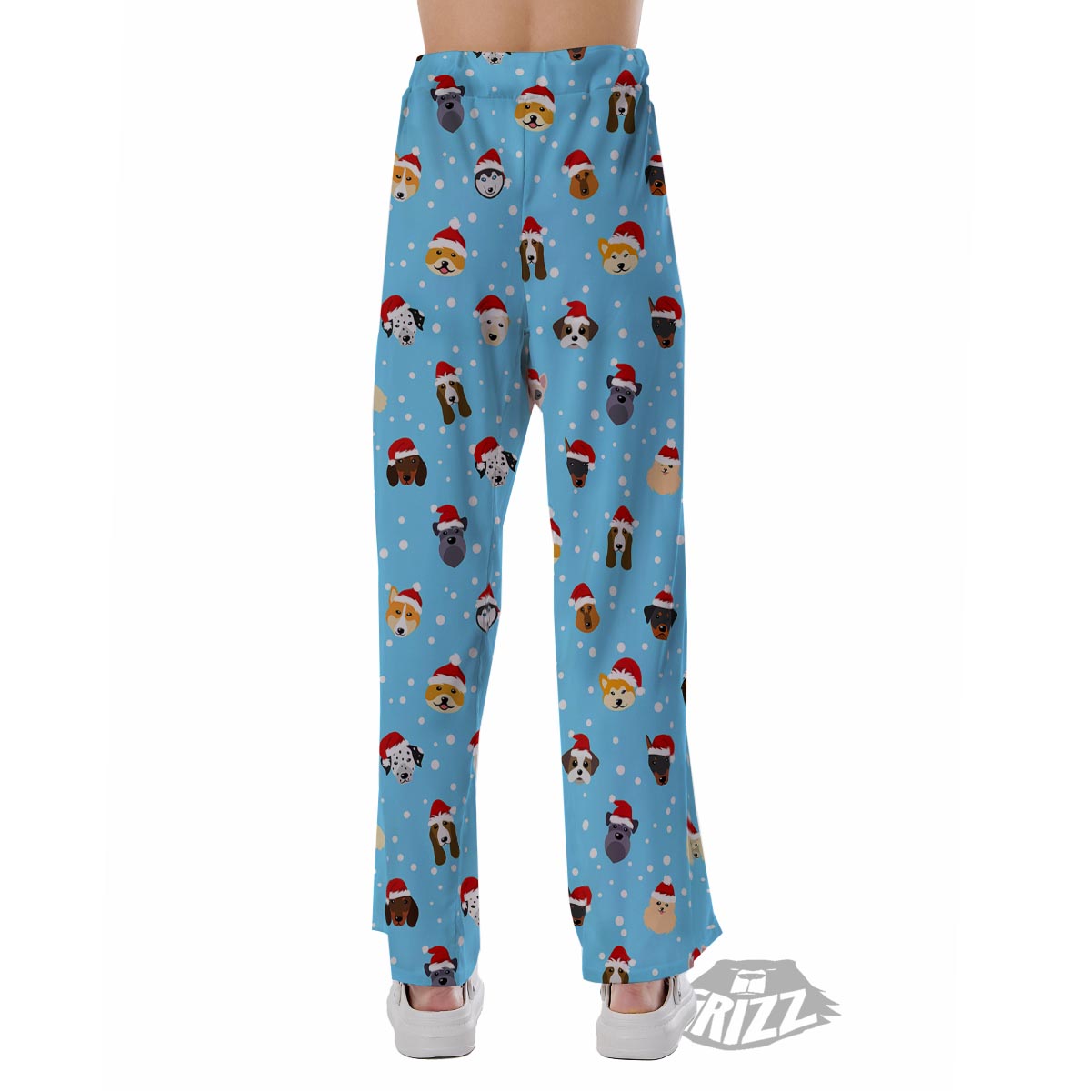 Dog Santa Print Pattern Pajama Pants-grizzshop