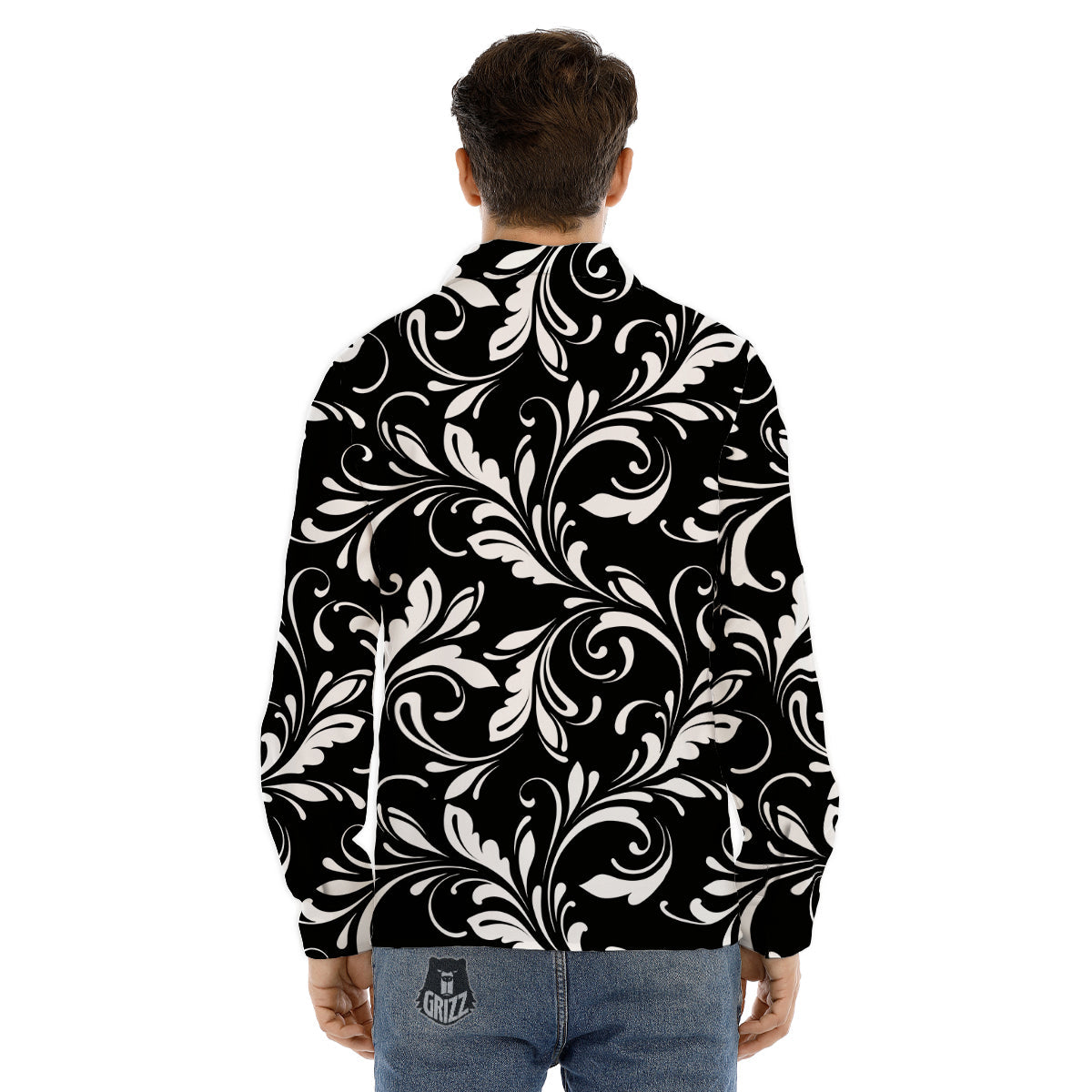 Dog Skiing Print Pattern Men's Dress Shirts-grizzshop