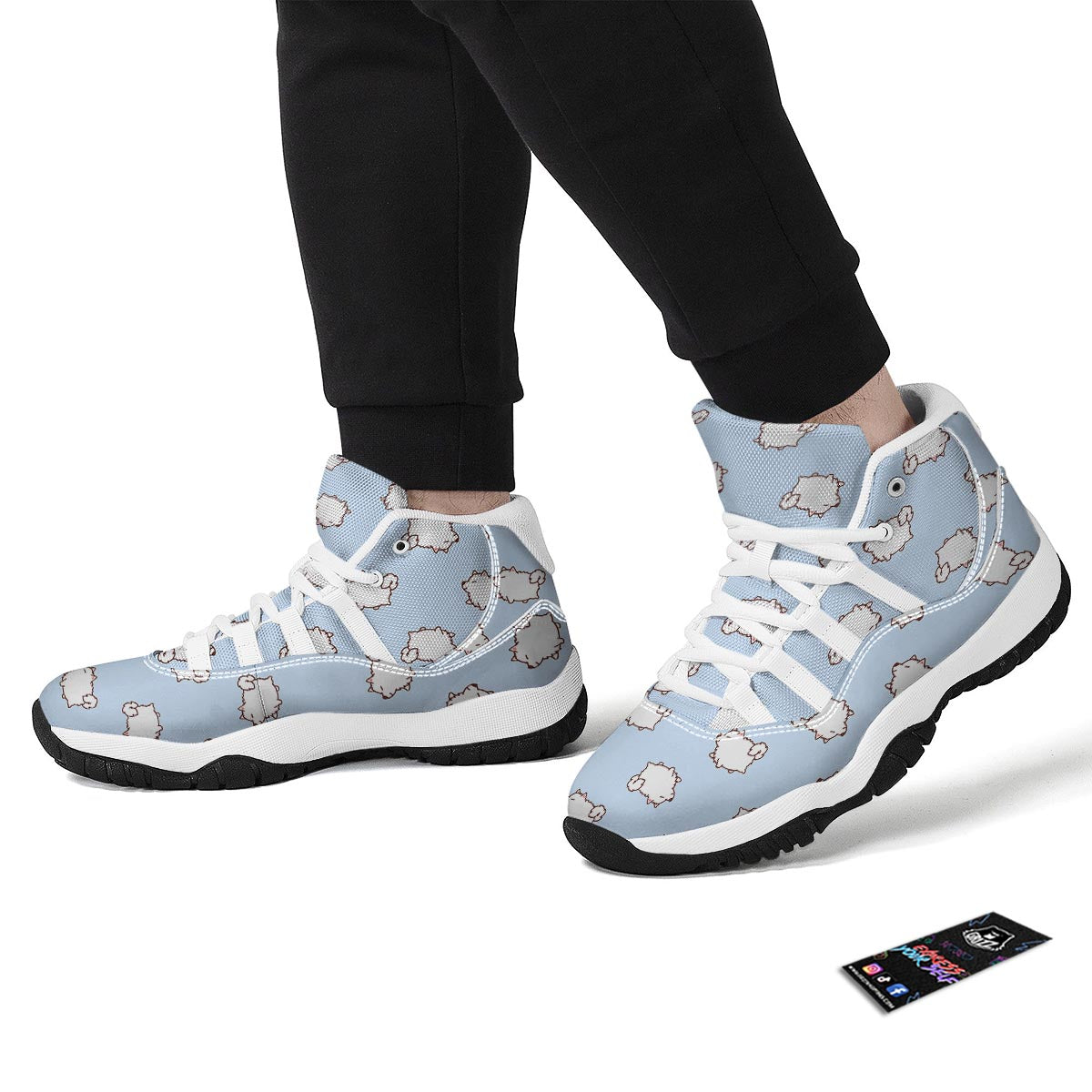 Dog Somoyed Pattern Print White Bball Shoes-grizzshop