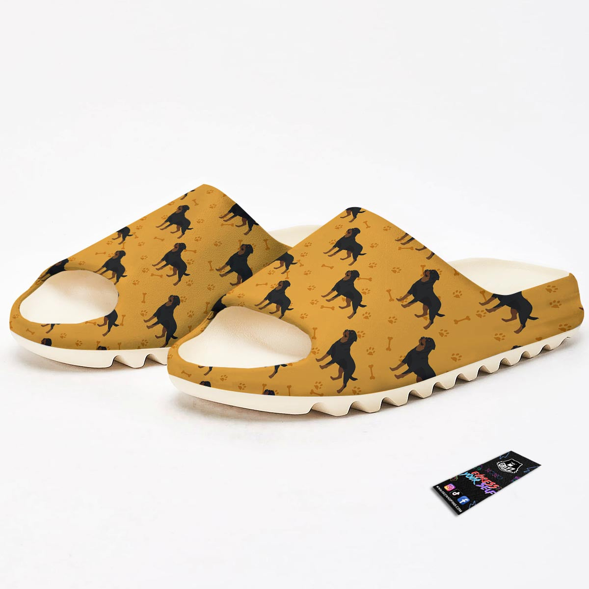 Dog Rottweiler Print Pattern Sandals-grizzshop