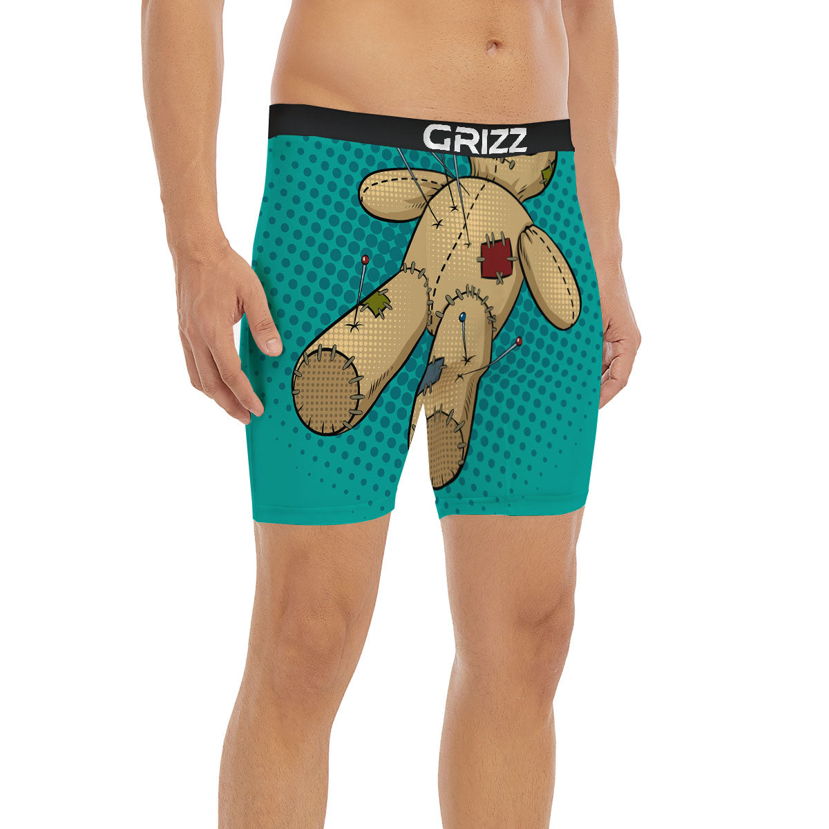 Doll Voodoo Print Boxer Briefs-grizzshop