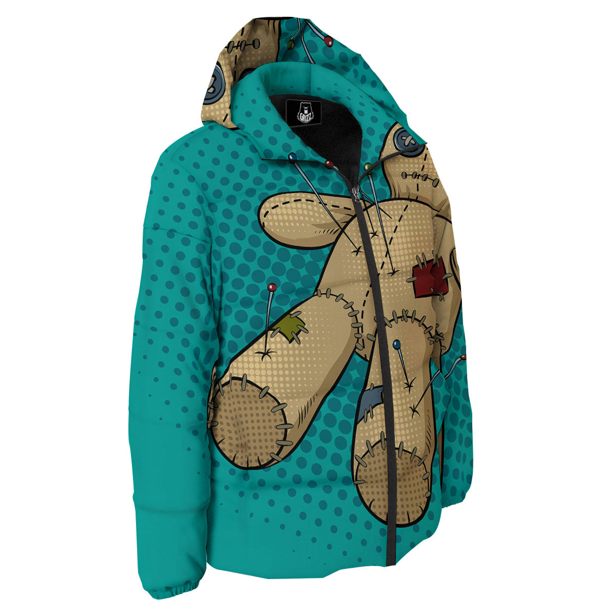 Doll Voodoo Print Down Jacket-grizzshop