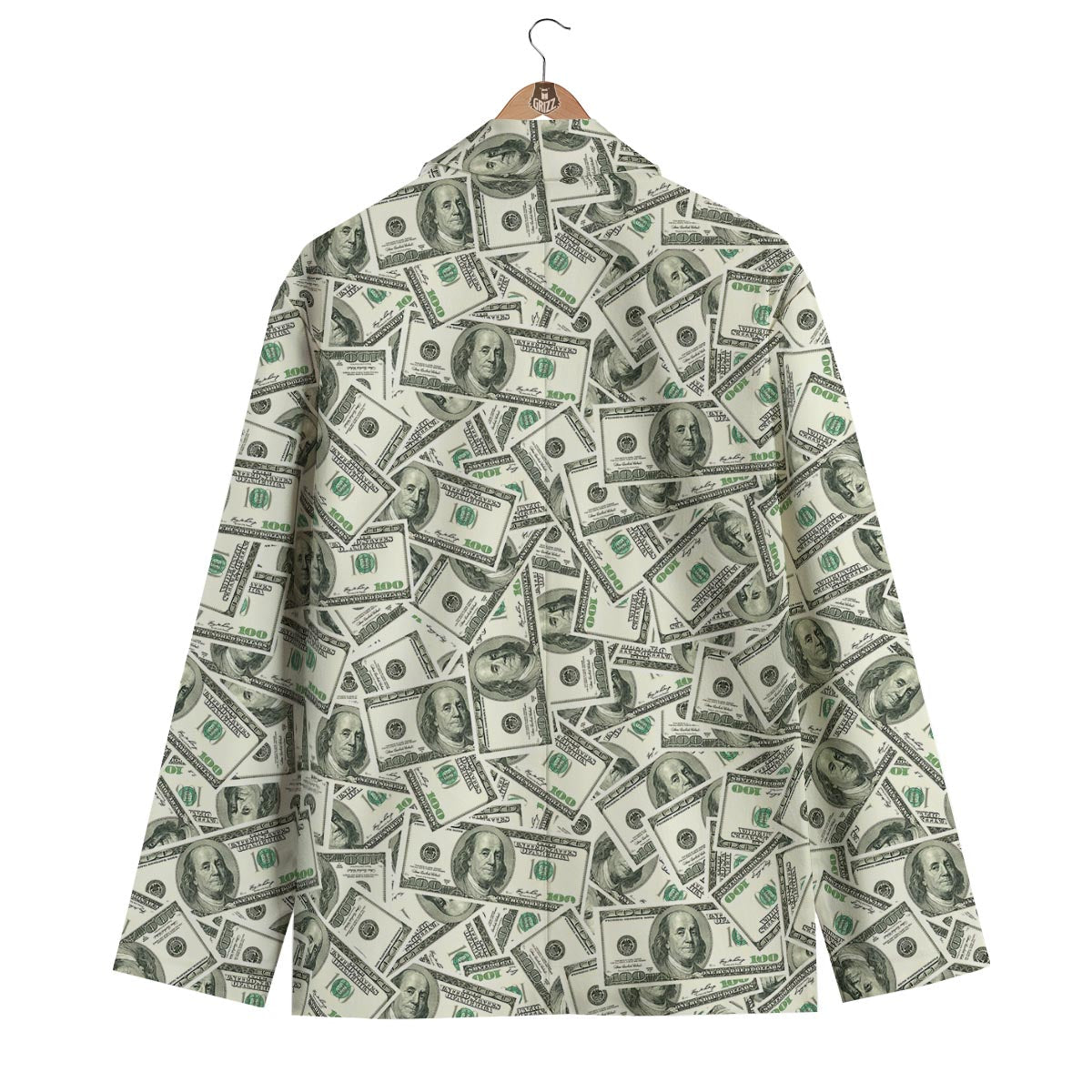 Dollar Money Pattern Print Men's Blazer-grizzshop