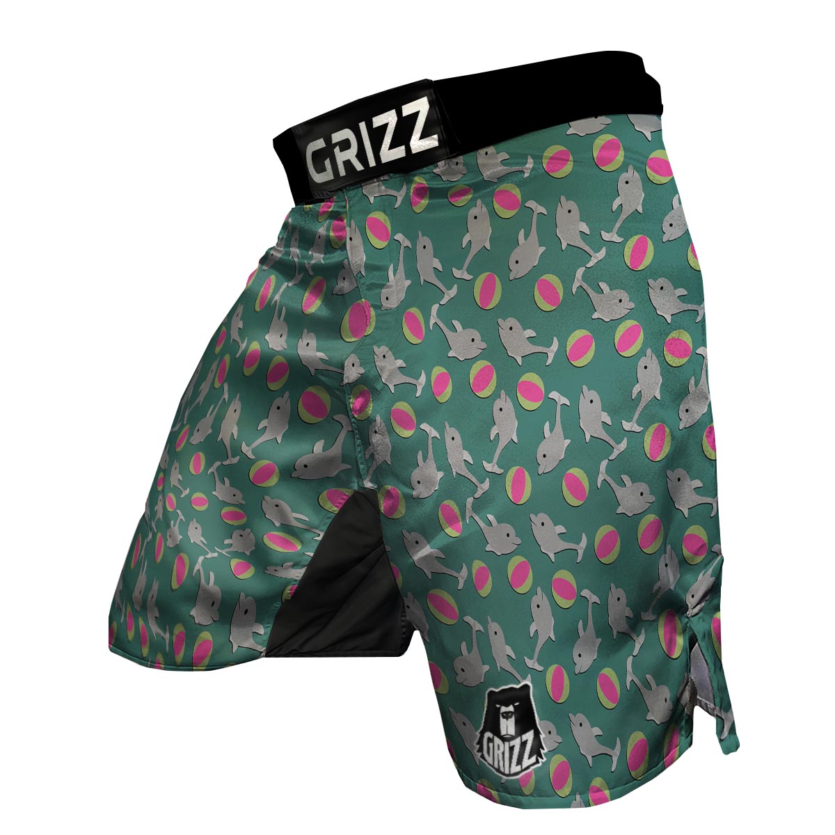 Dolphin Ball Pattern Print MMA Shorts-grizzshop