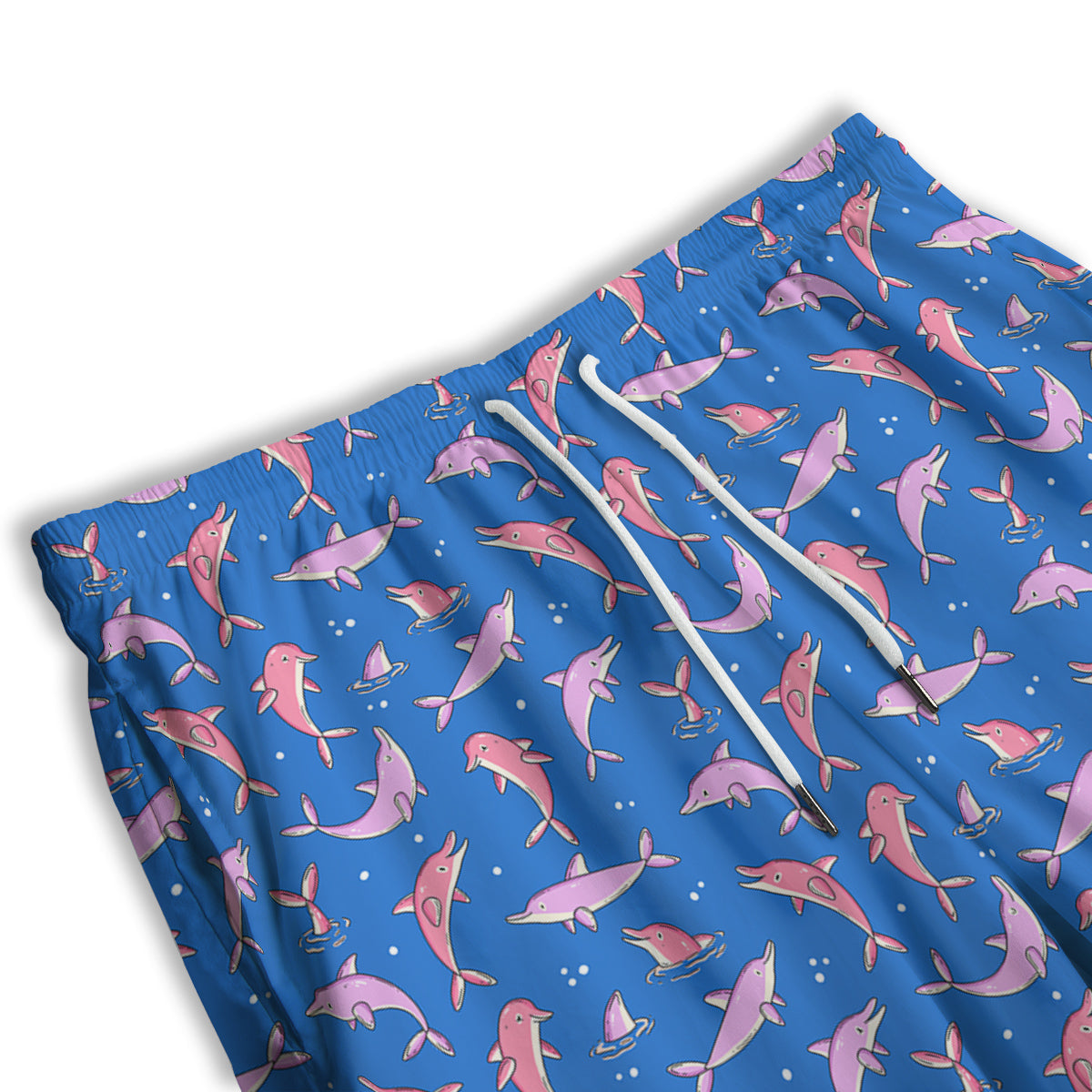 Dolphin Colorful Print Pattern Men's Athletic Shorts