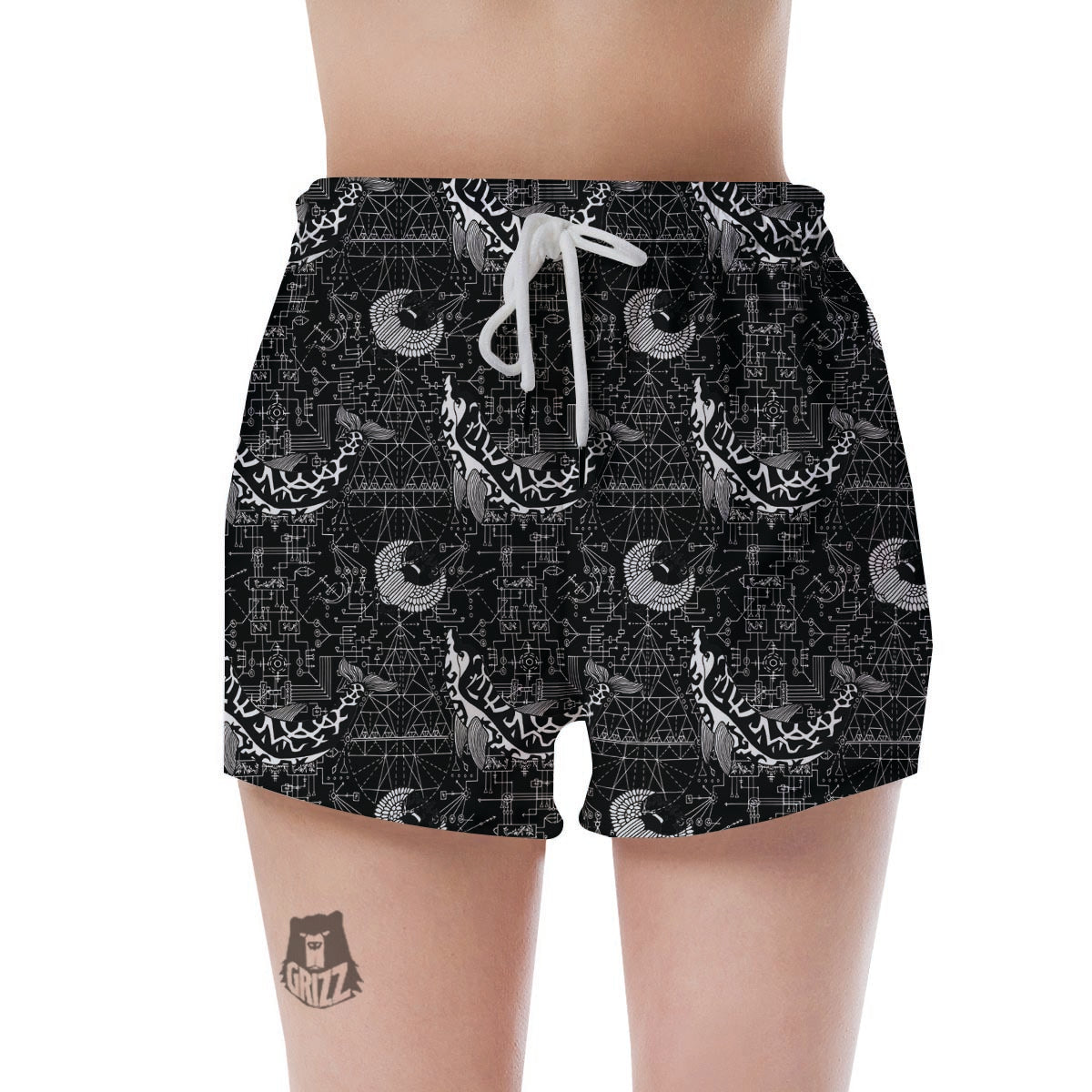 Dolphin Gothic Witch Women's Shorts-grizzshop