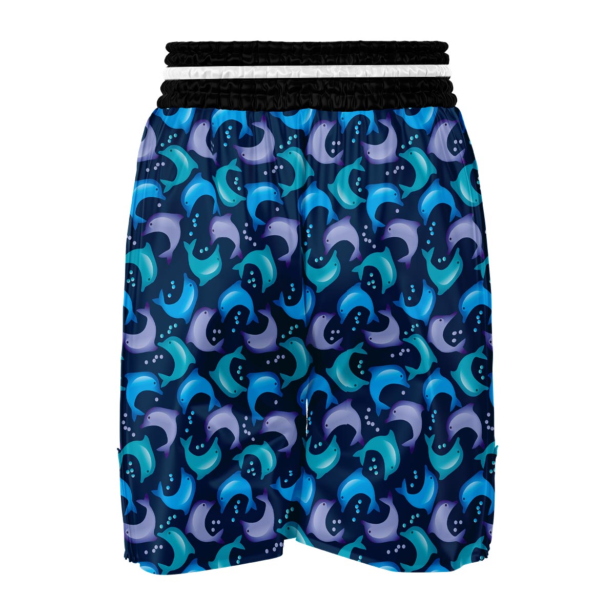 Dolphin Pattern Print Boxing Shorts-grizzshop