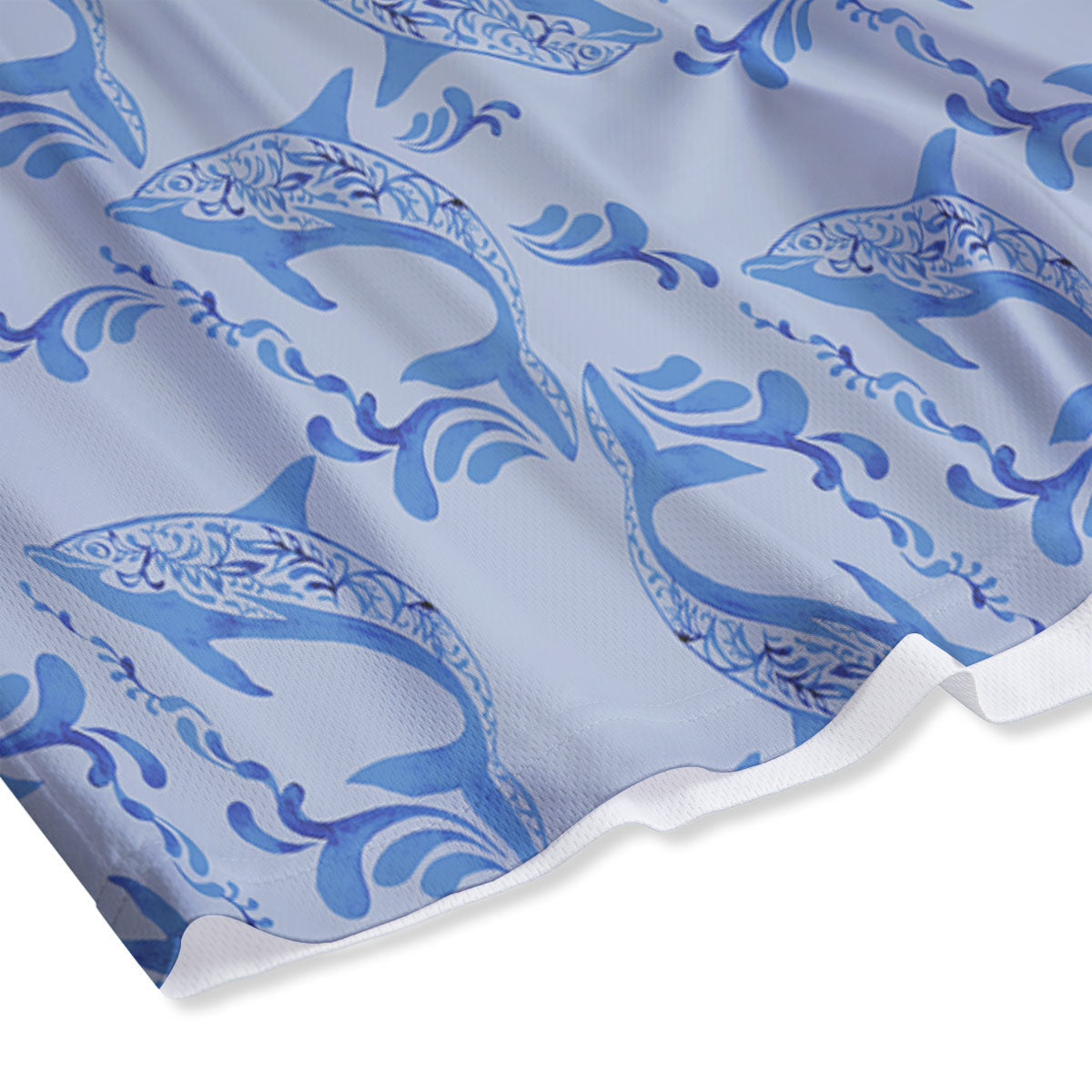 Dolphins Blue Print Pattern Mesh Shorts