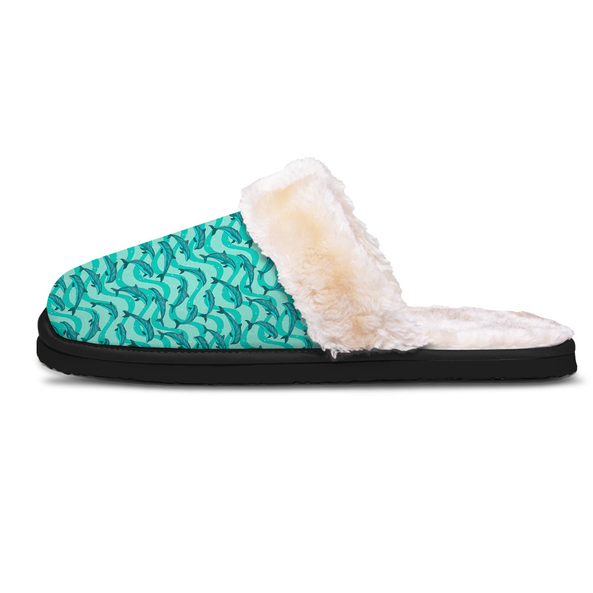 Dolphins In The Ocean Cute Print Pattern Slippers-grizzshop