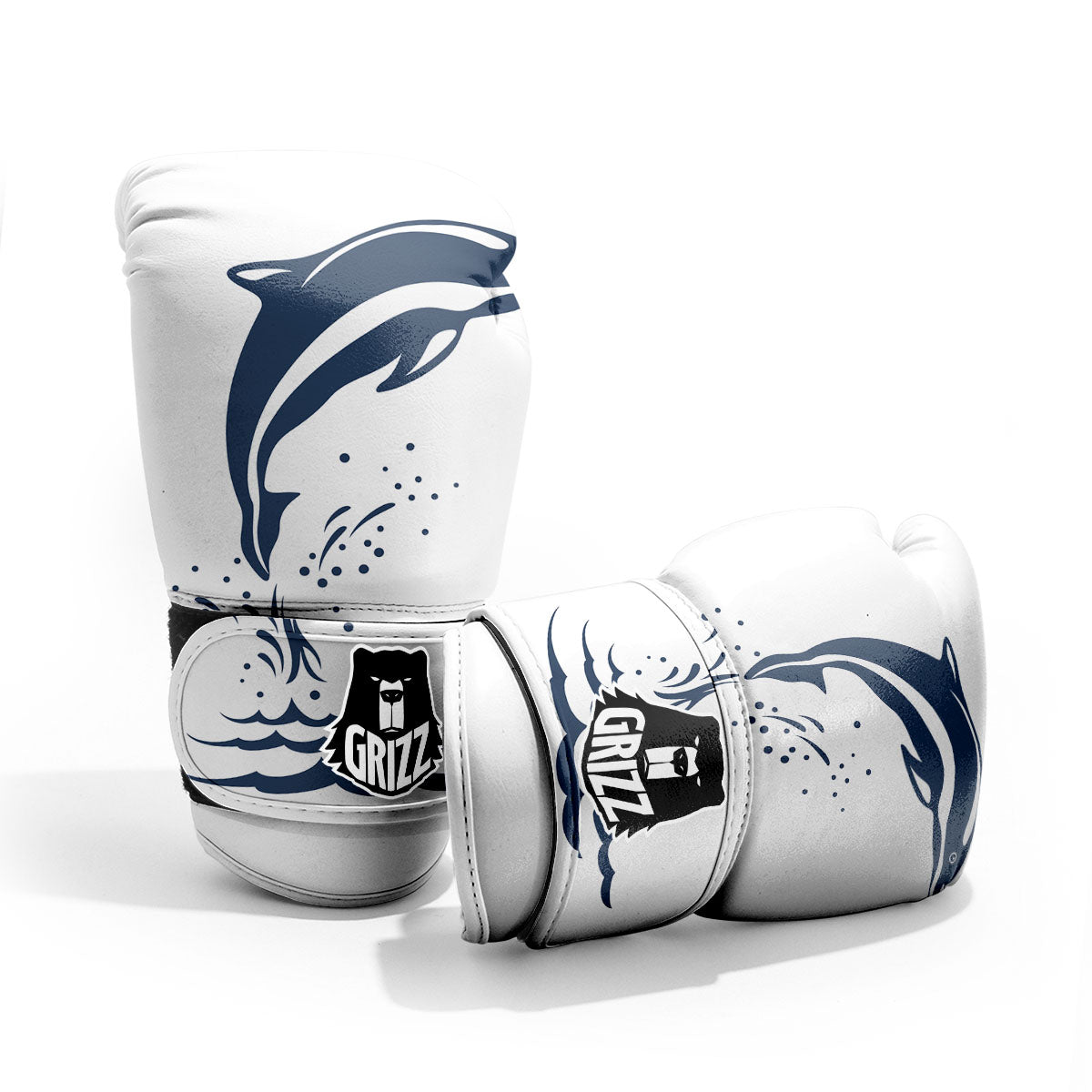 Dolphins Jump On Waves Print Pro Boxing Glove