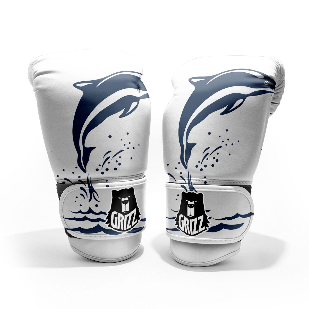 Dolphins Jump On Waves Print Pro Boxing Glove