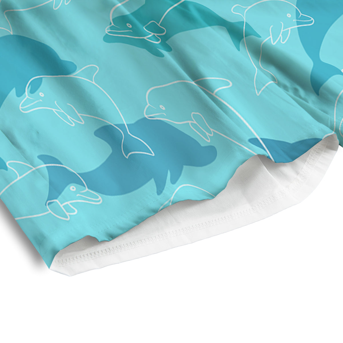 Dolphins Vintage Print Pattern Men's Athletic Shorts