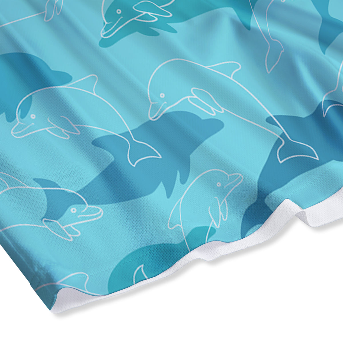 Dolphins Vintage Print Pattern Mesh Shorts