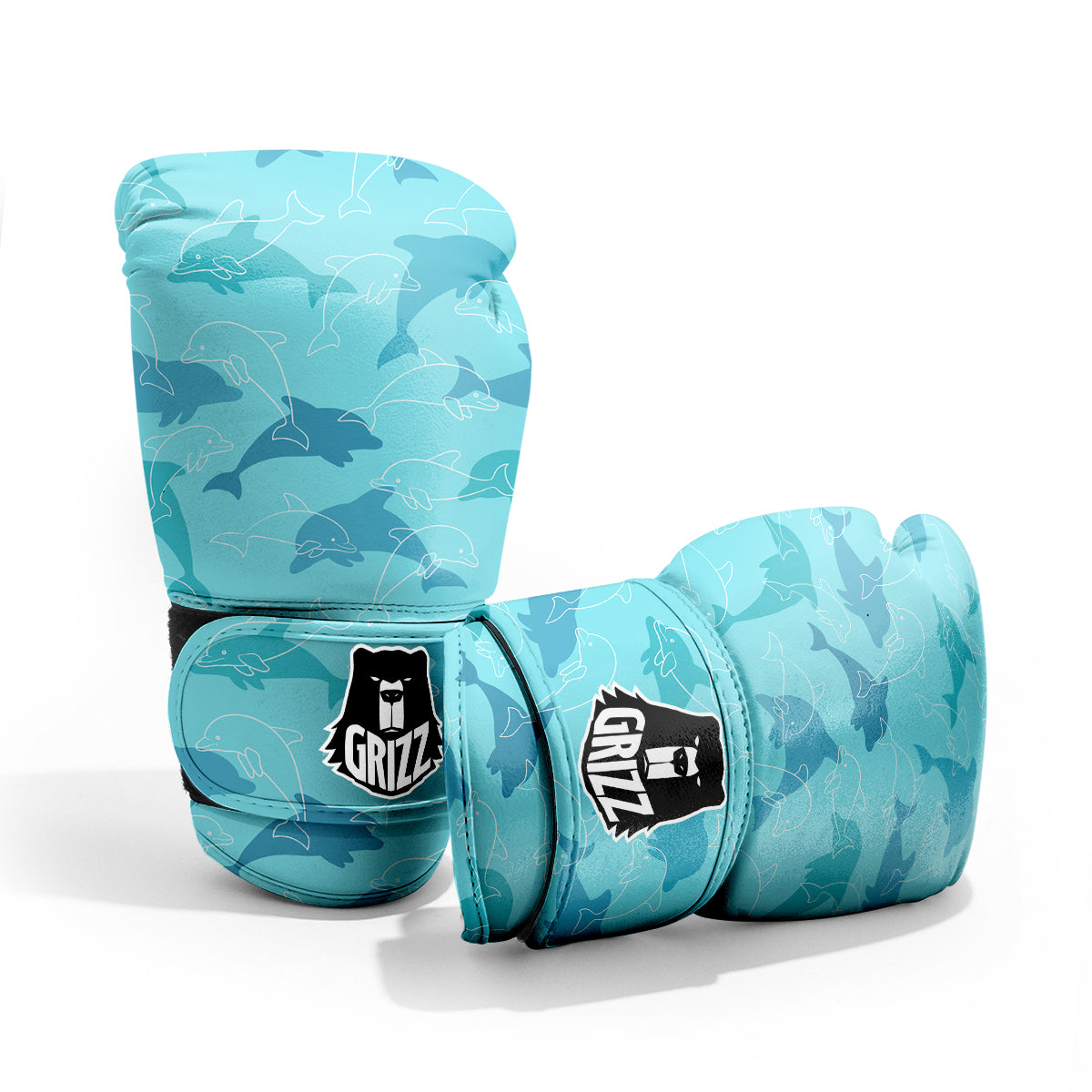 Dolphins Vintage Print Pattern Pro Boxing Glove