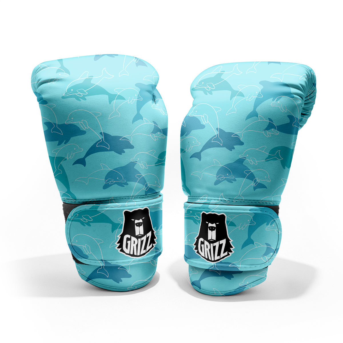 Dolphins Vintage Print Pattern Pro Boxing Glove