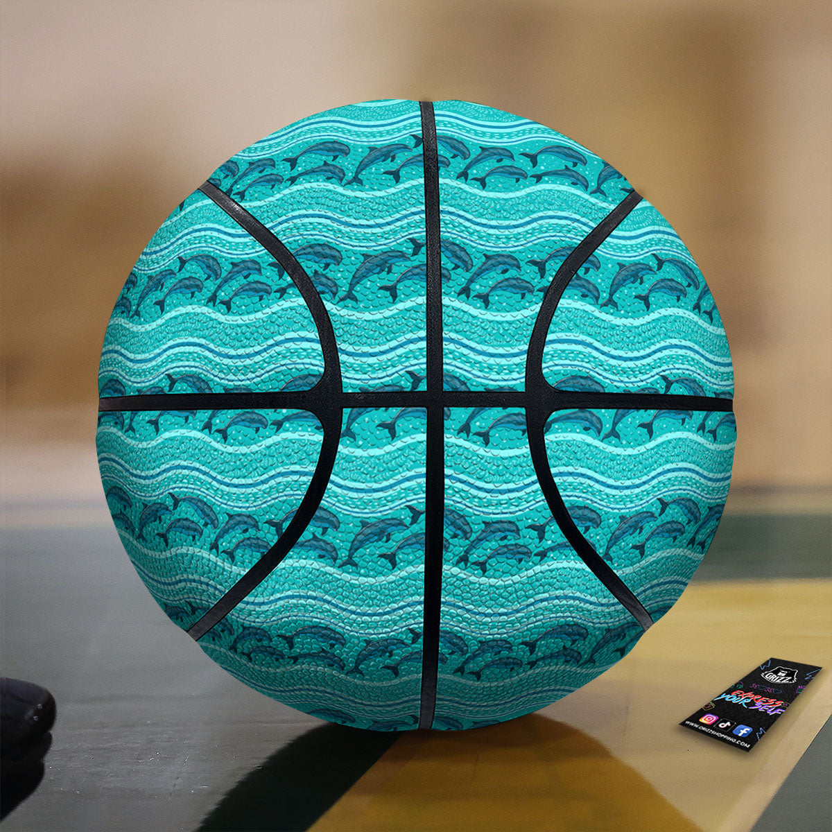 Denim Jeans Navy Blue Print Basketball