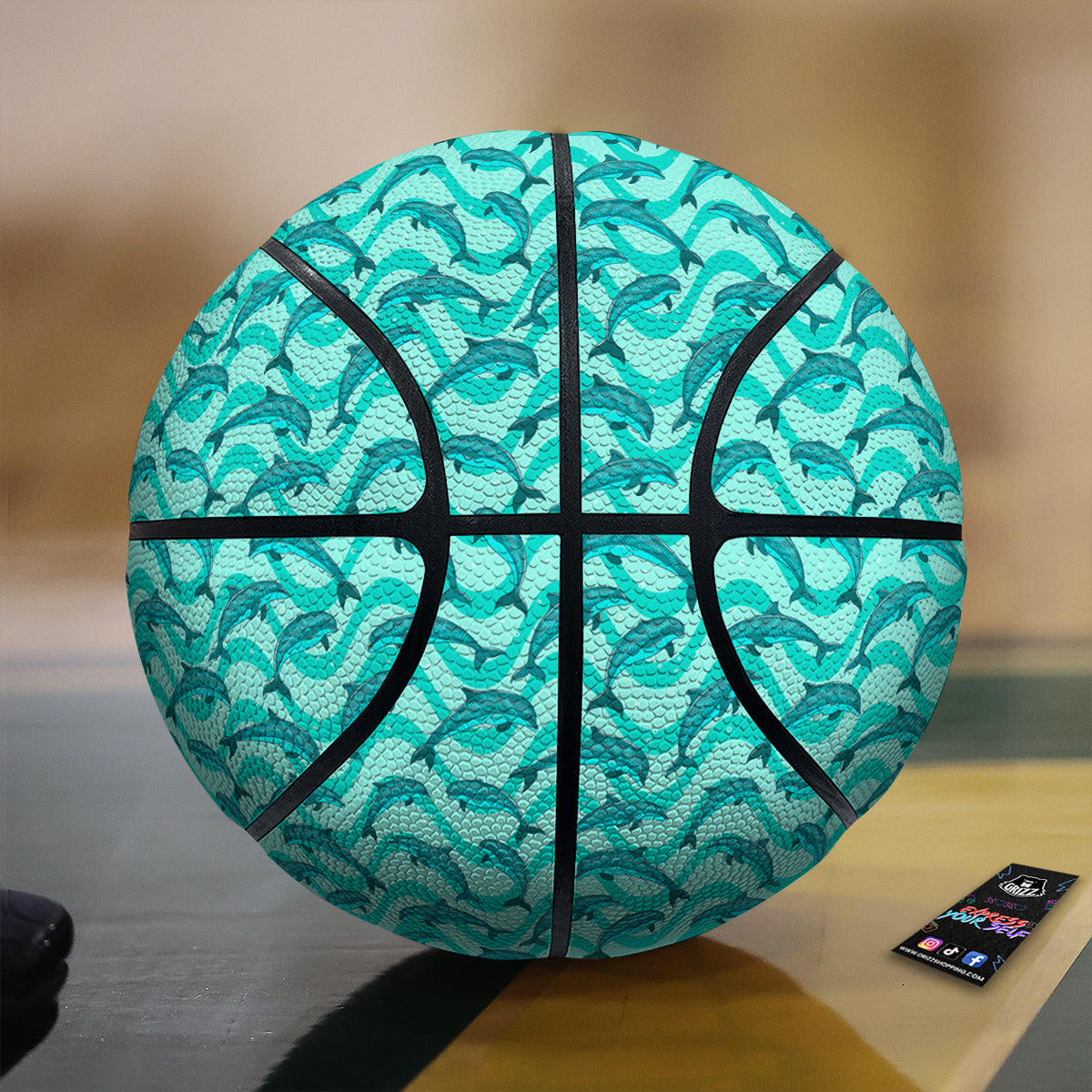 Denim Jeans Patchwork Print Pattern Basketball
