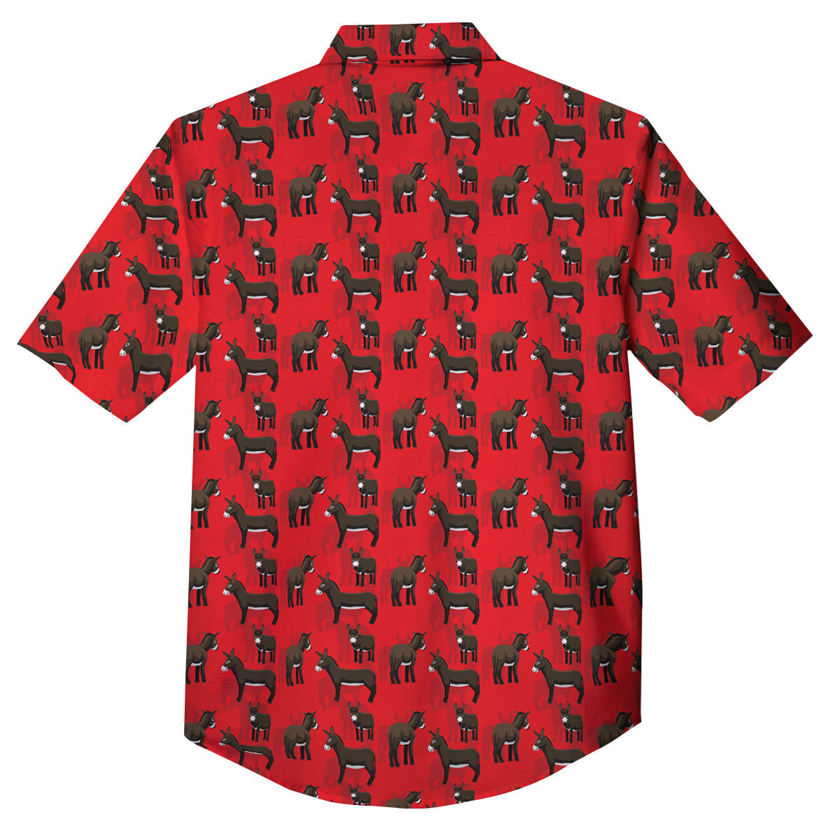 Donkey Balearic Cartoon Print Pattern Button Up Shirt-grizzshop