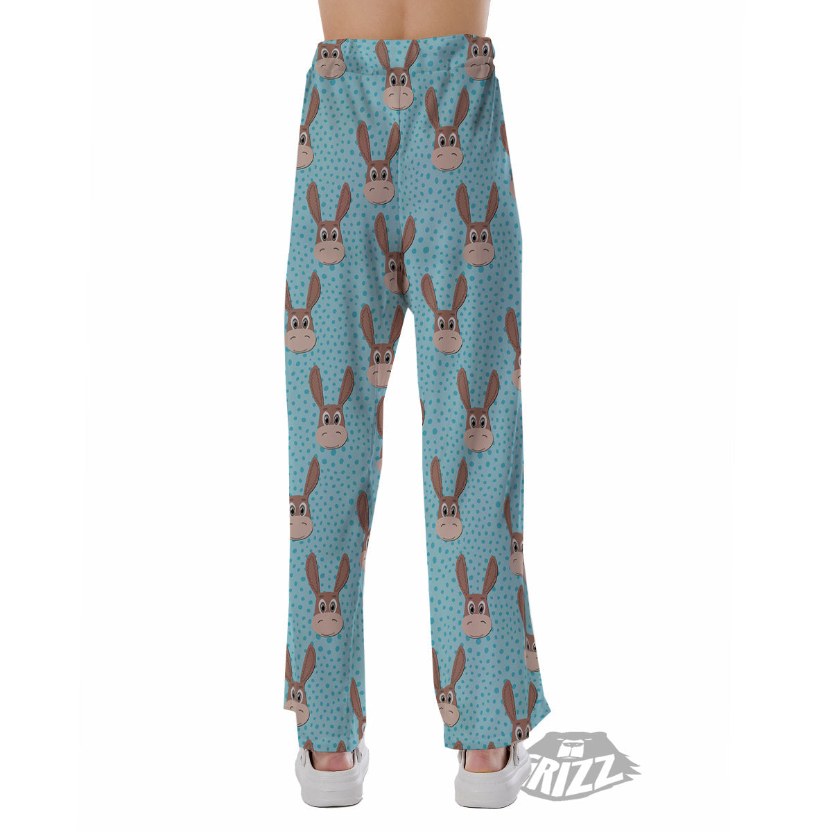 Donkey Cute Cartoon Print Pattern Pajama Pants-grizzshop