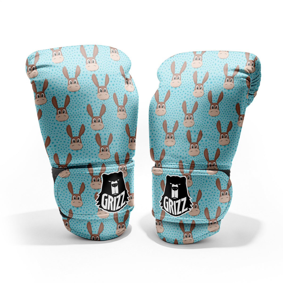 Donkey Cute Cartoon Print Pattern Pro Boxing Glove
