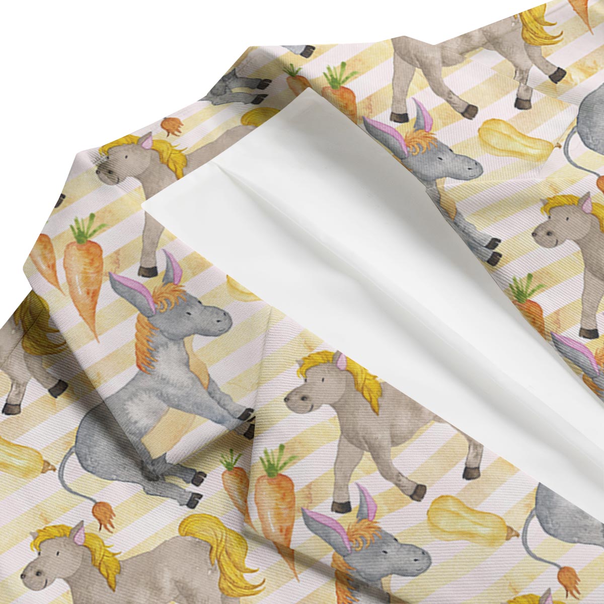 Donkey Pattern Print Men's Blazer-grizzshop