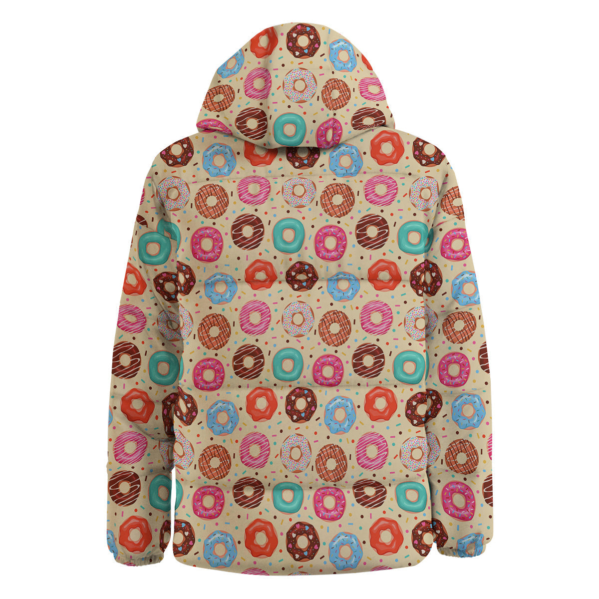 Donut Colorful Print Pattern Down Jacket-grizzshop