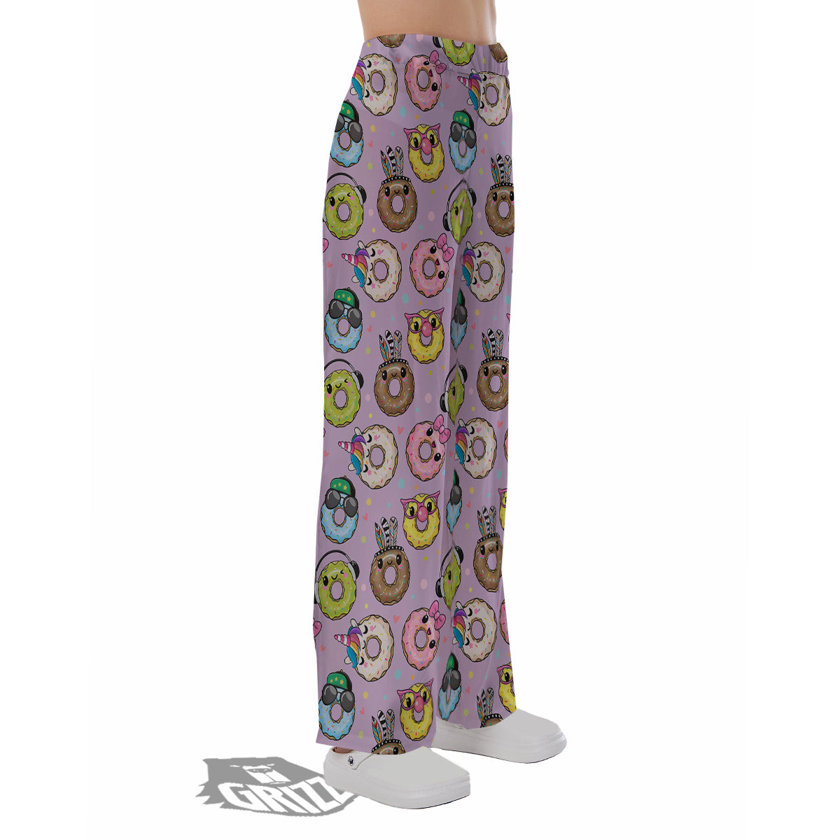Donut Cute Print Pattern Pajama Pants-grizzshop