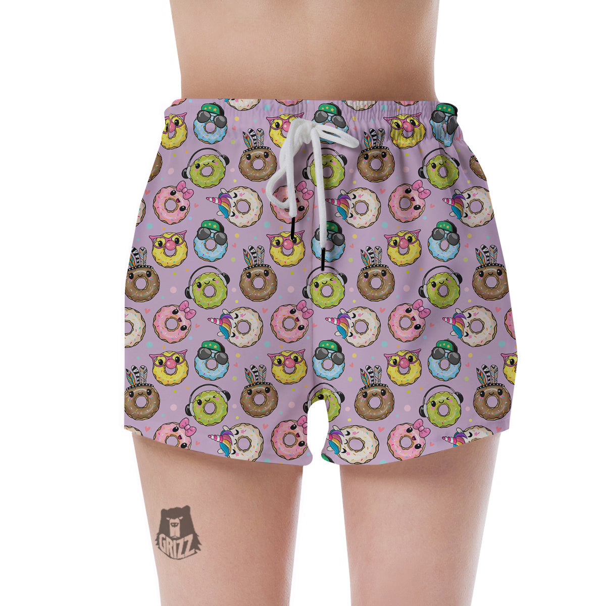 Donut Cute Print Pattern Women's Shorts-grizzshop