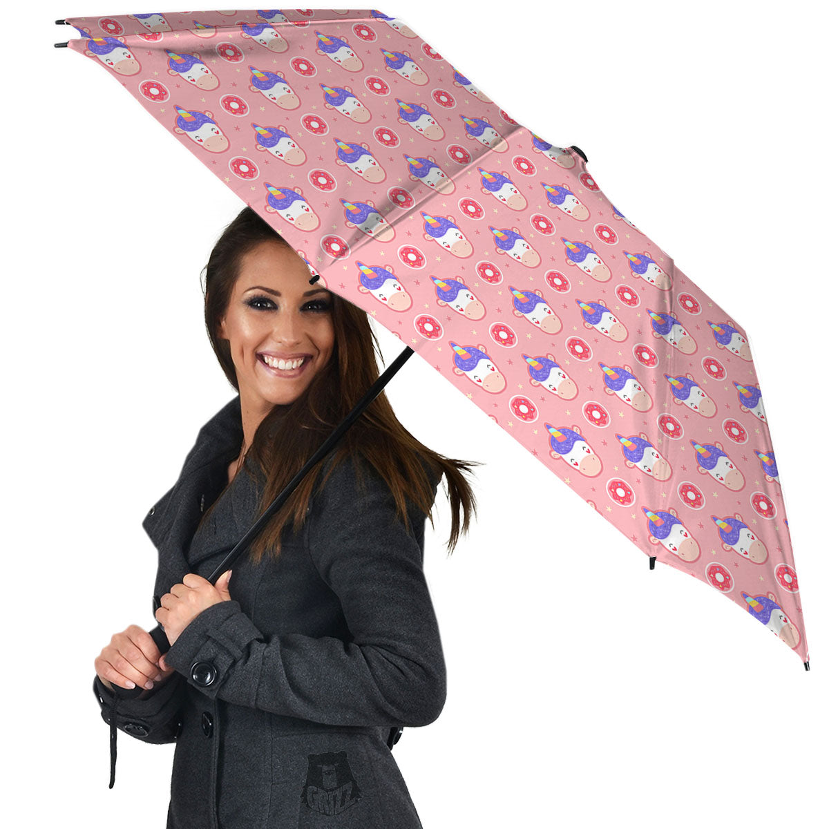 Donut Girly Unicorn Print Pattern Umbrella-grizzshop