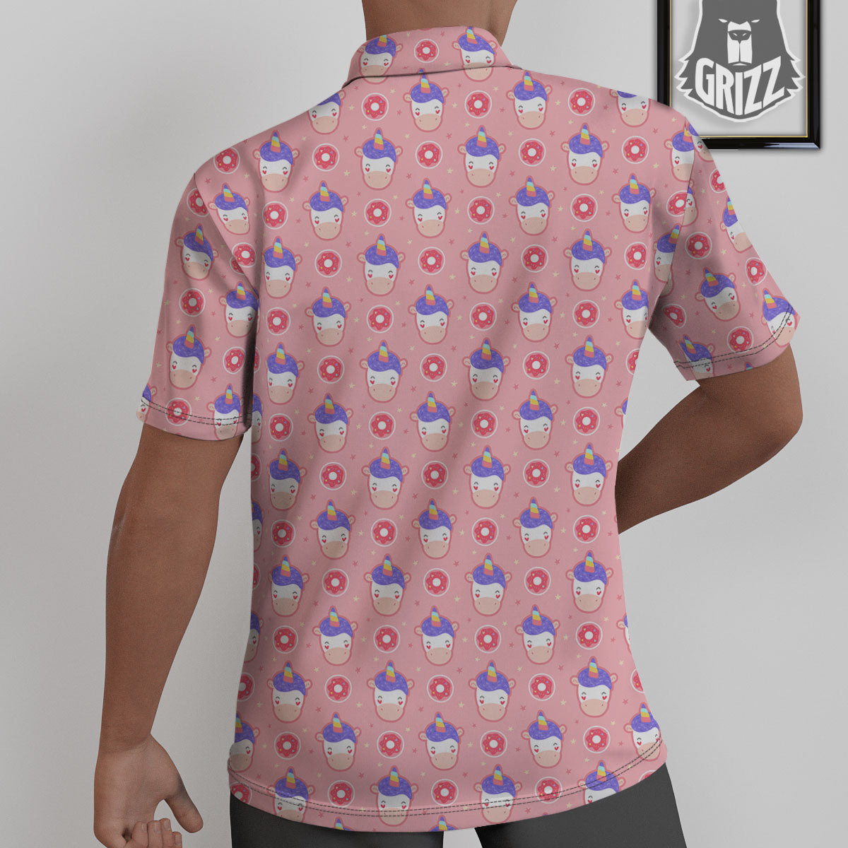 Donut Girly Unicorn Print Pattern Untucked Shirts-grizzshop