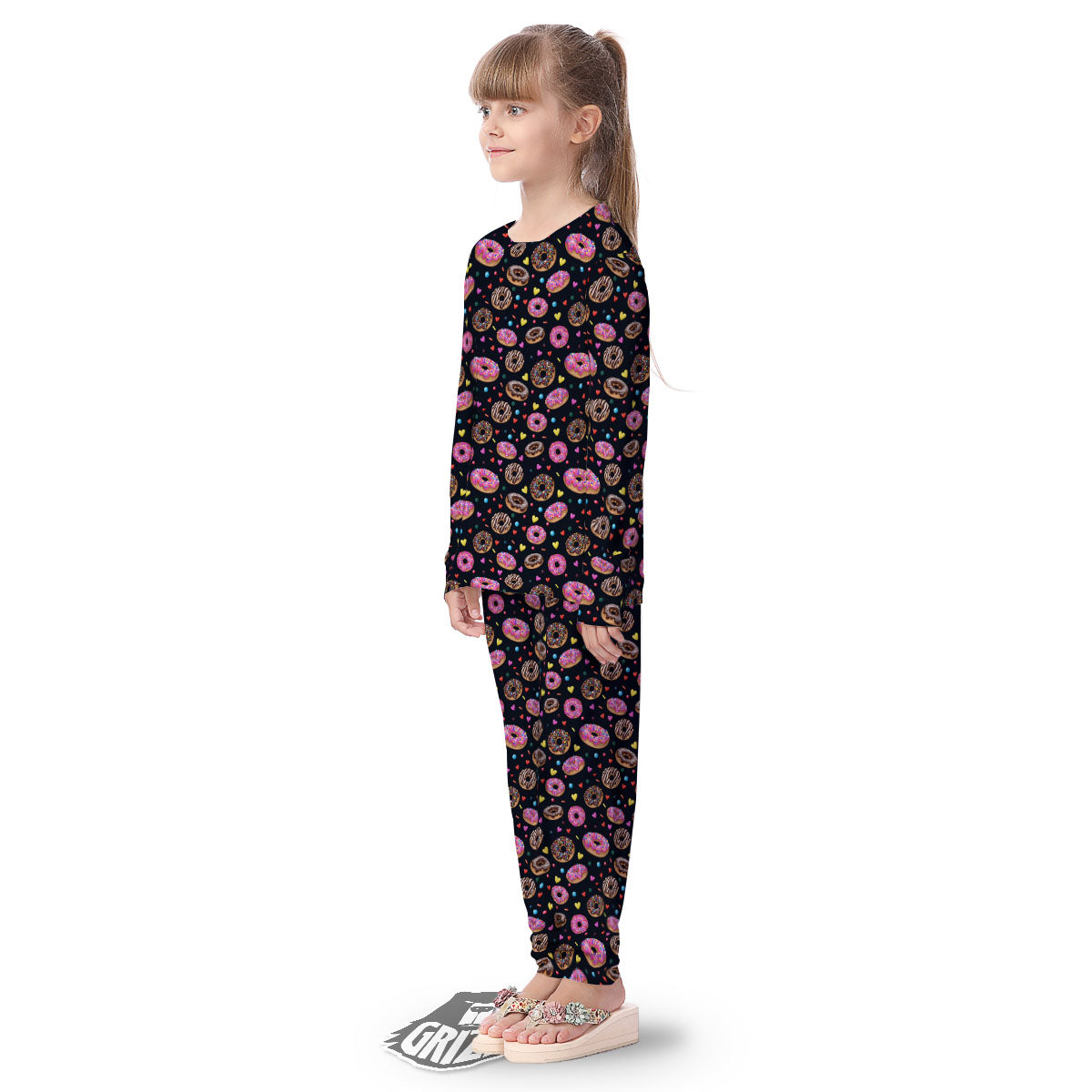 Donut Glaze Print Pattern Kid's Pajamas-grizzshop