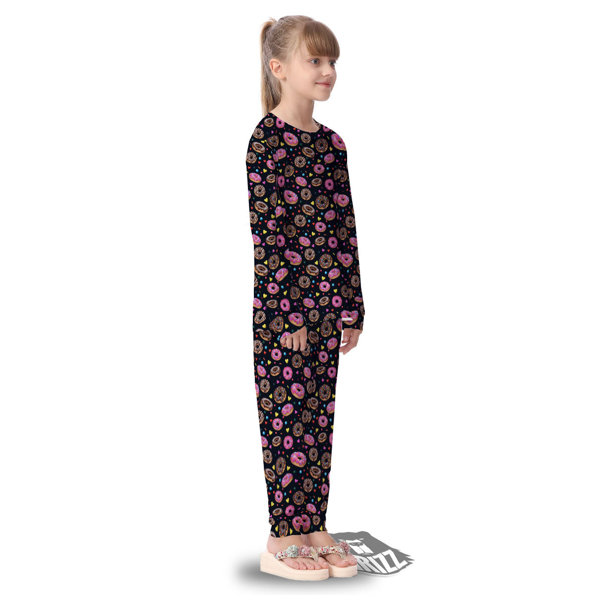Donut Glaze Print Pattern Kid's Pajamas-grizzshop