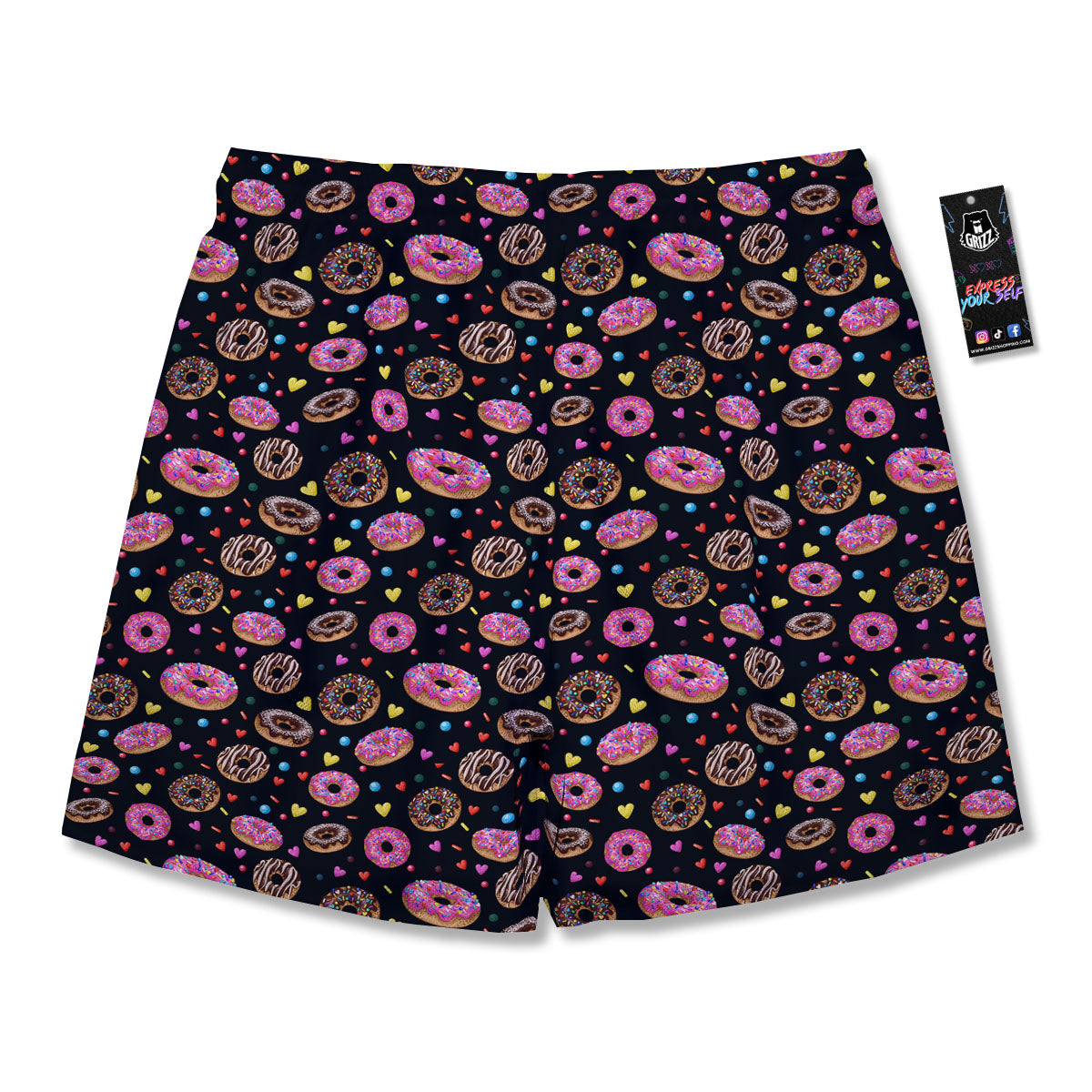 Donut Glaze Print Pattern Men's Running Shorts-grizzshop