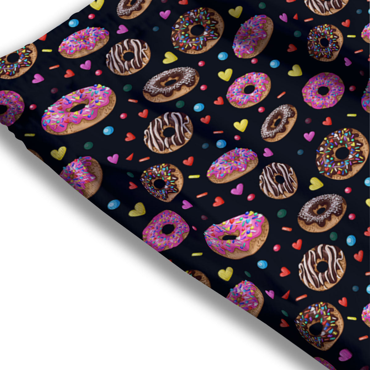 Donut Glaze Print Pattern Mesh Shorts-grizzshop