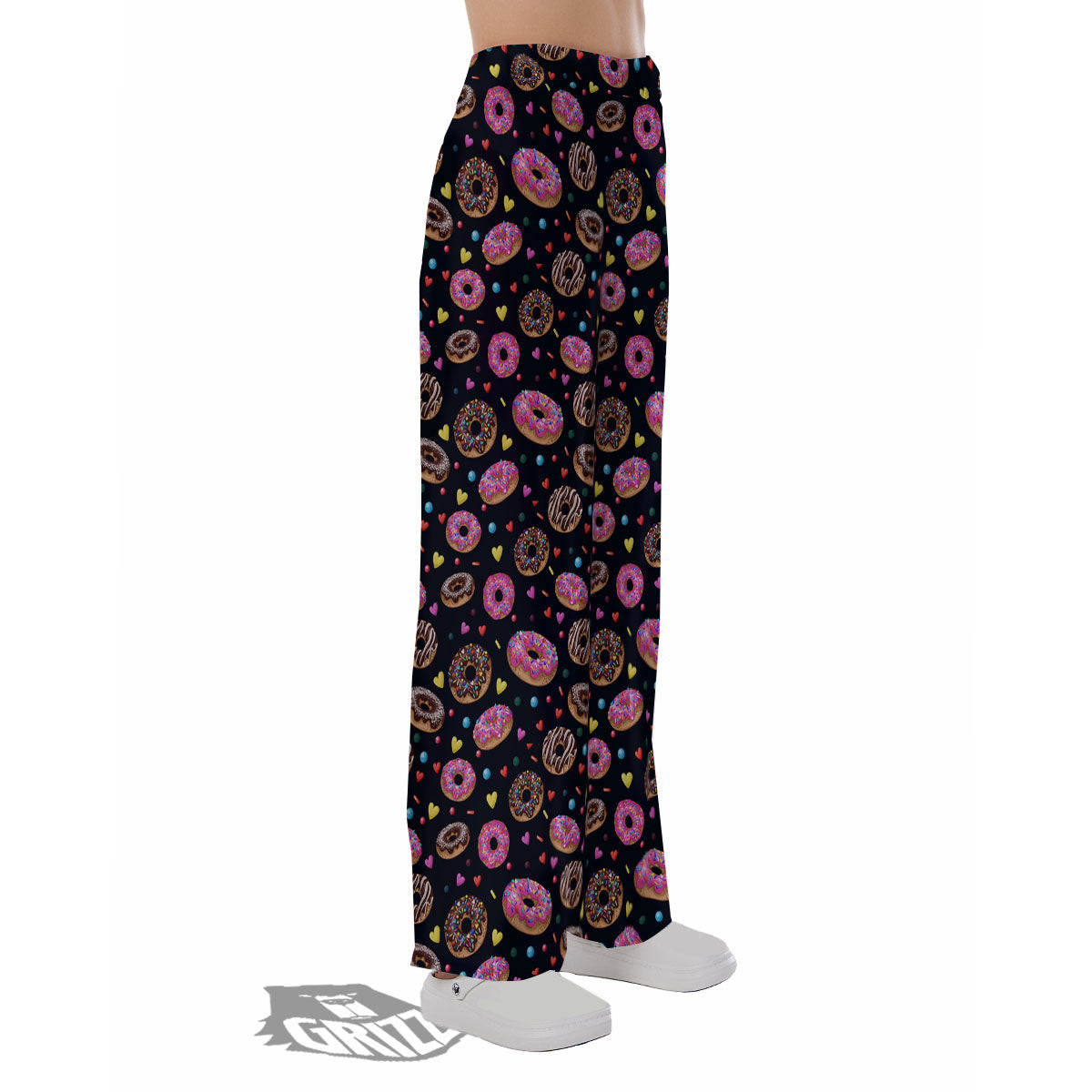 Donut Glaze Print Pattern Pajama Pants-grizzshop