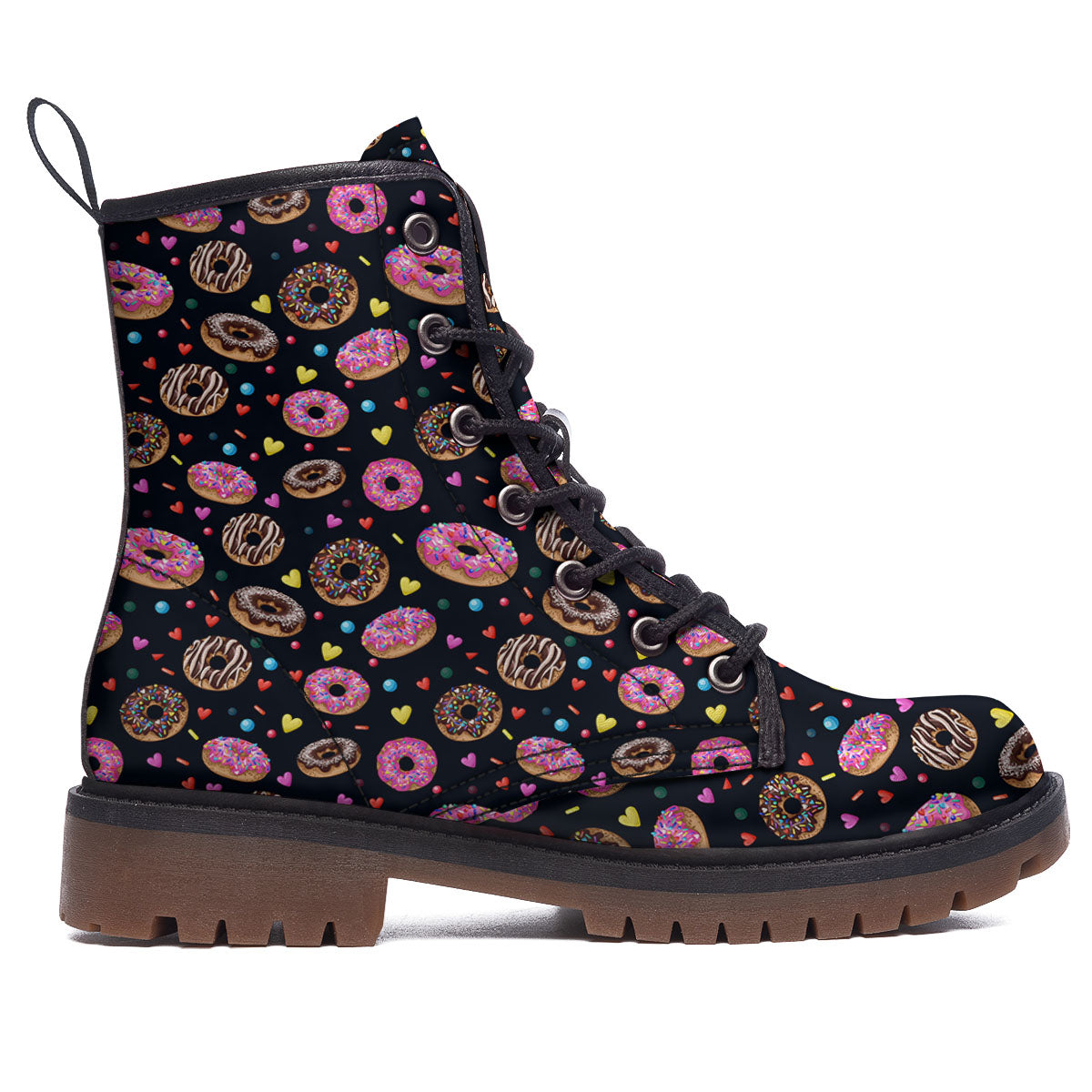 Donut Glaze Print Pattern Work Boots-grizzshop