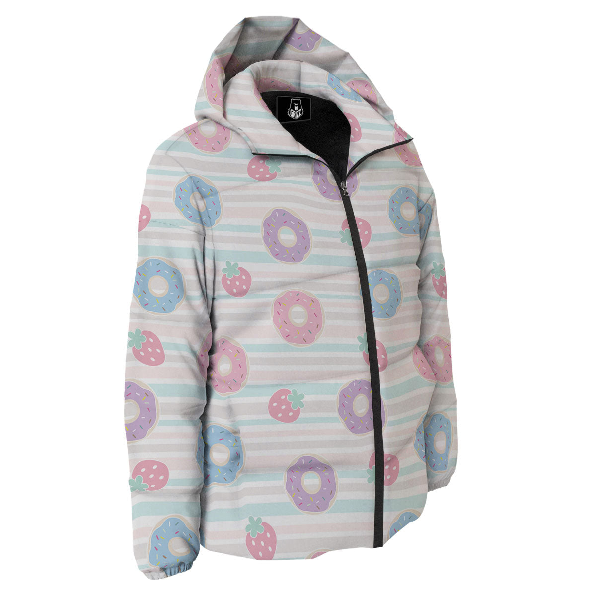 Donut Pastel Print Pattern Down Jacket-grizzshop