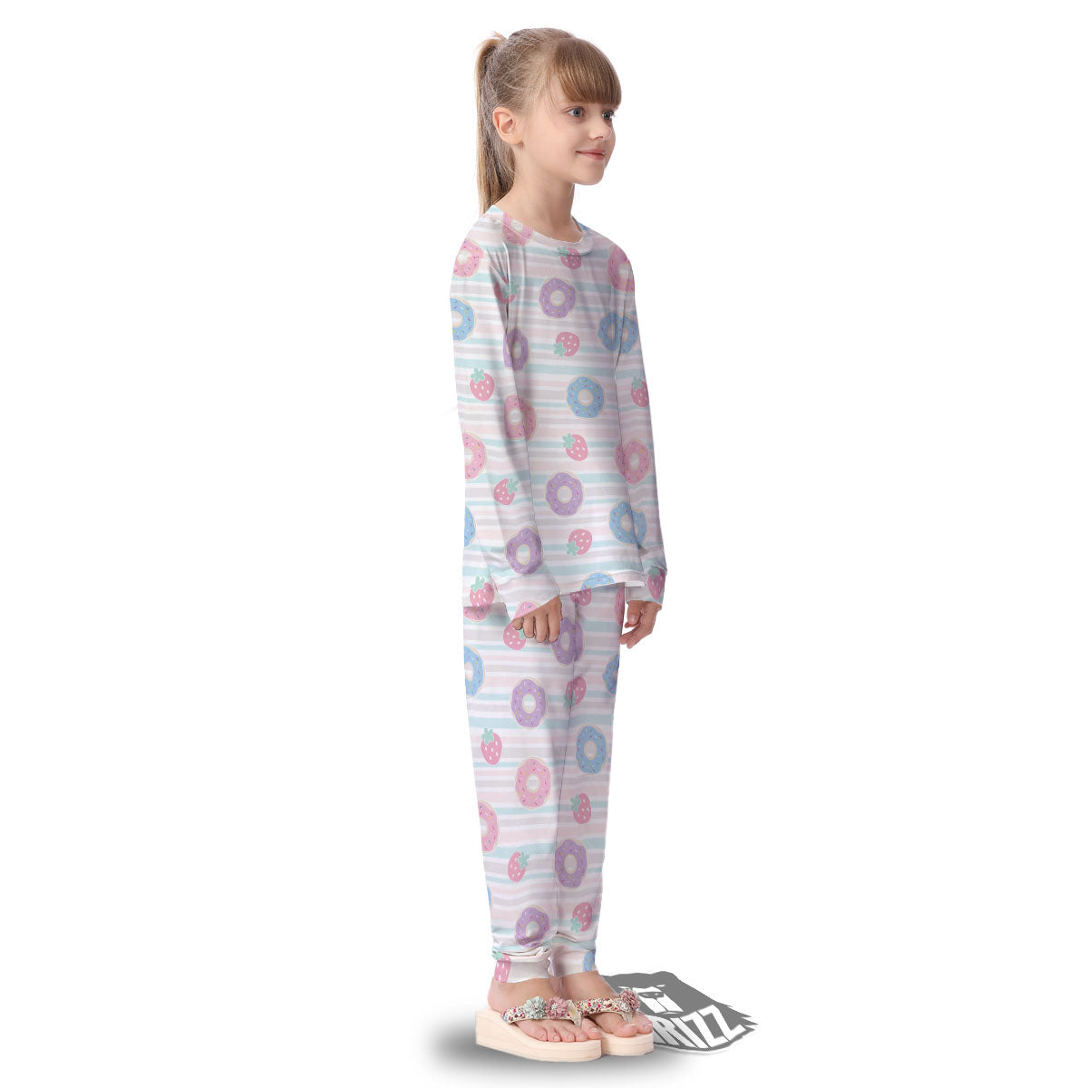 Donut Pastel Print Pattern Kid's Pajamas-grizzshop