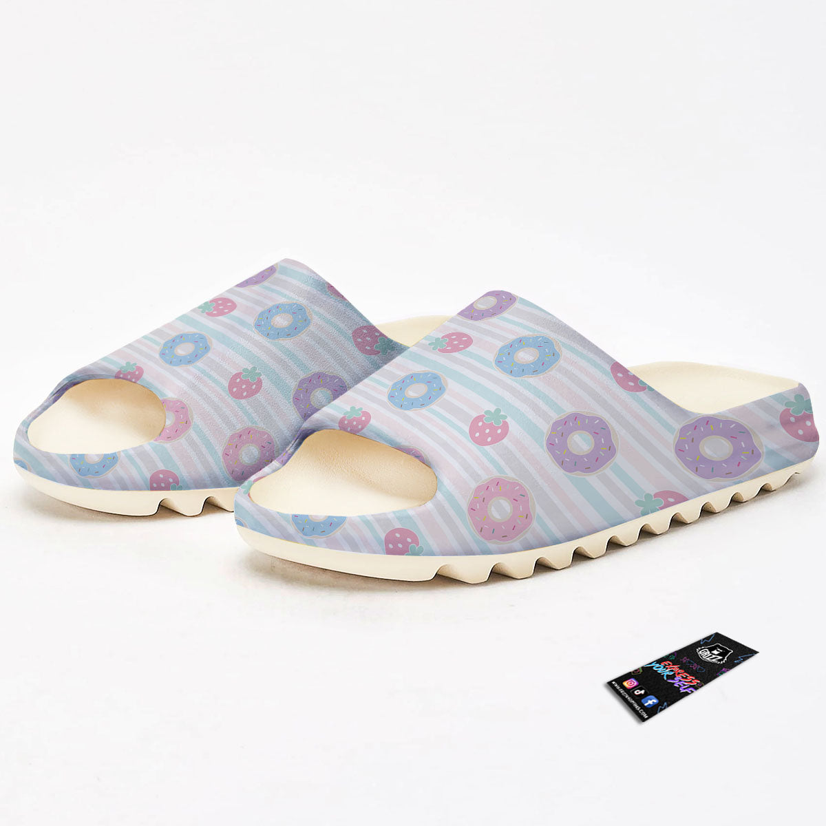Donut Pastel Print Pattern Sandals-grizzshop