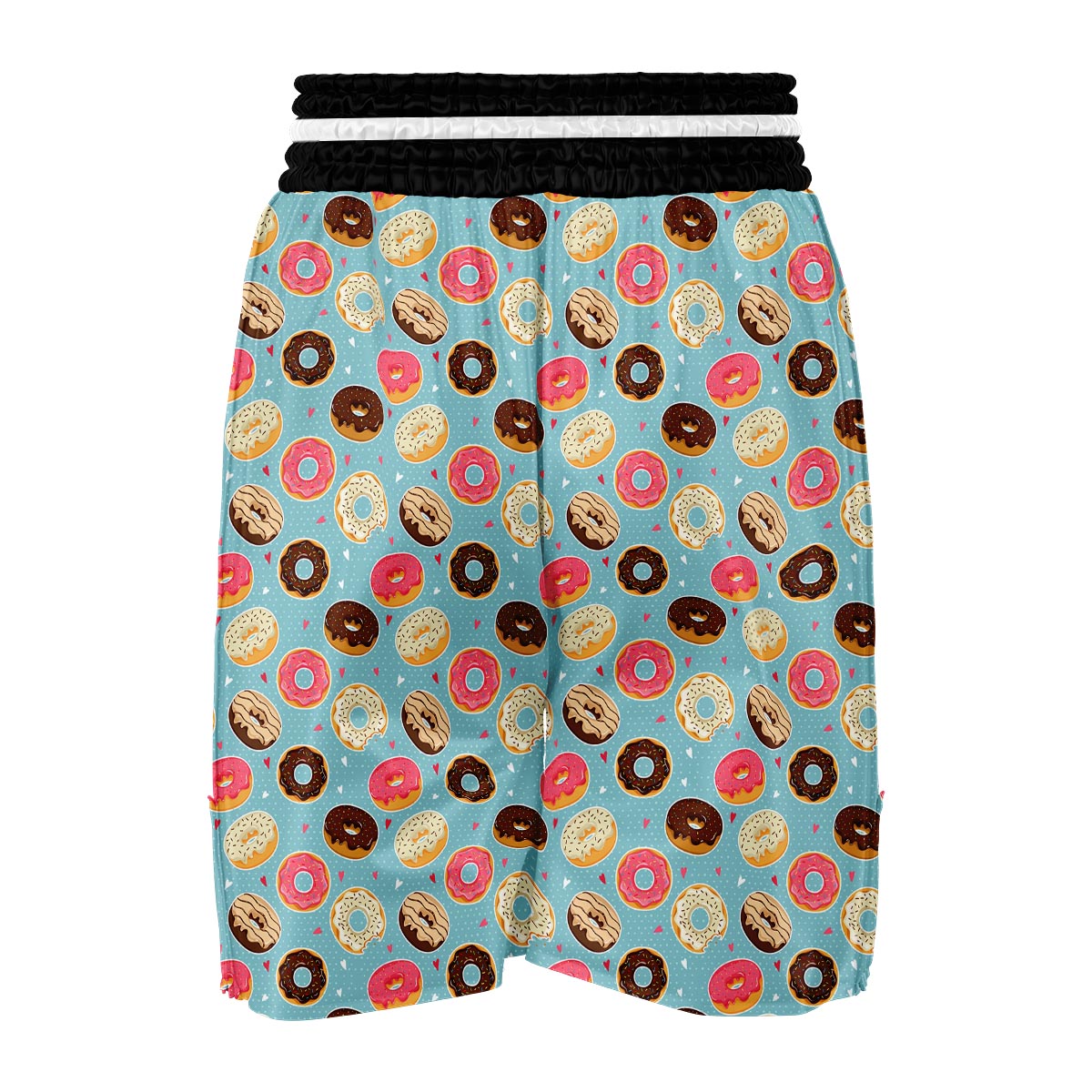 Donut Pattern Print Boxing Shorts-grizzshop