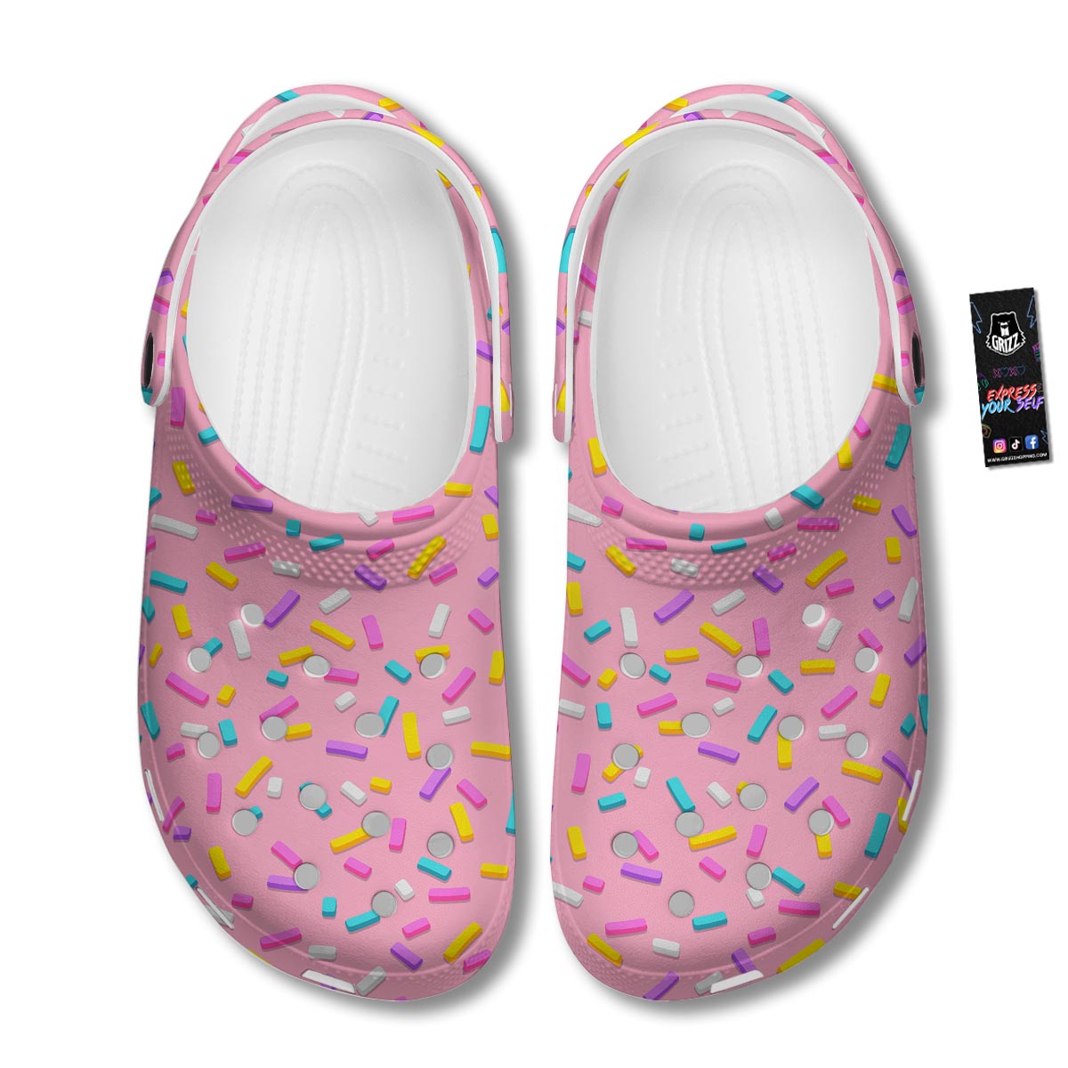 Donut Sprinkles Print Pattern Clog-grizzshop