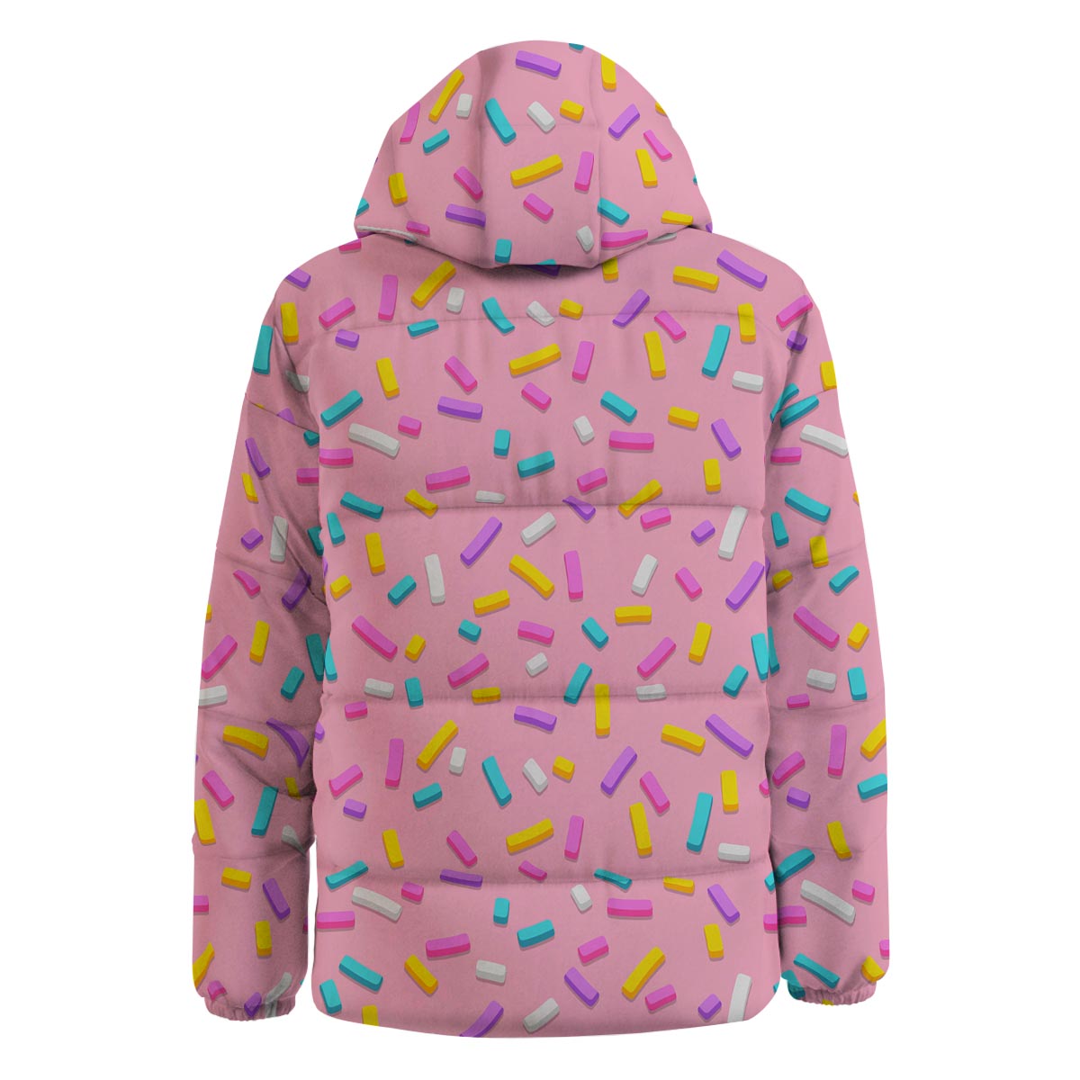 Donut Sprinkles Print Pattern Down Jacket-grizzshop